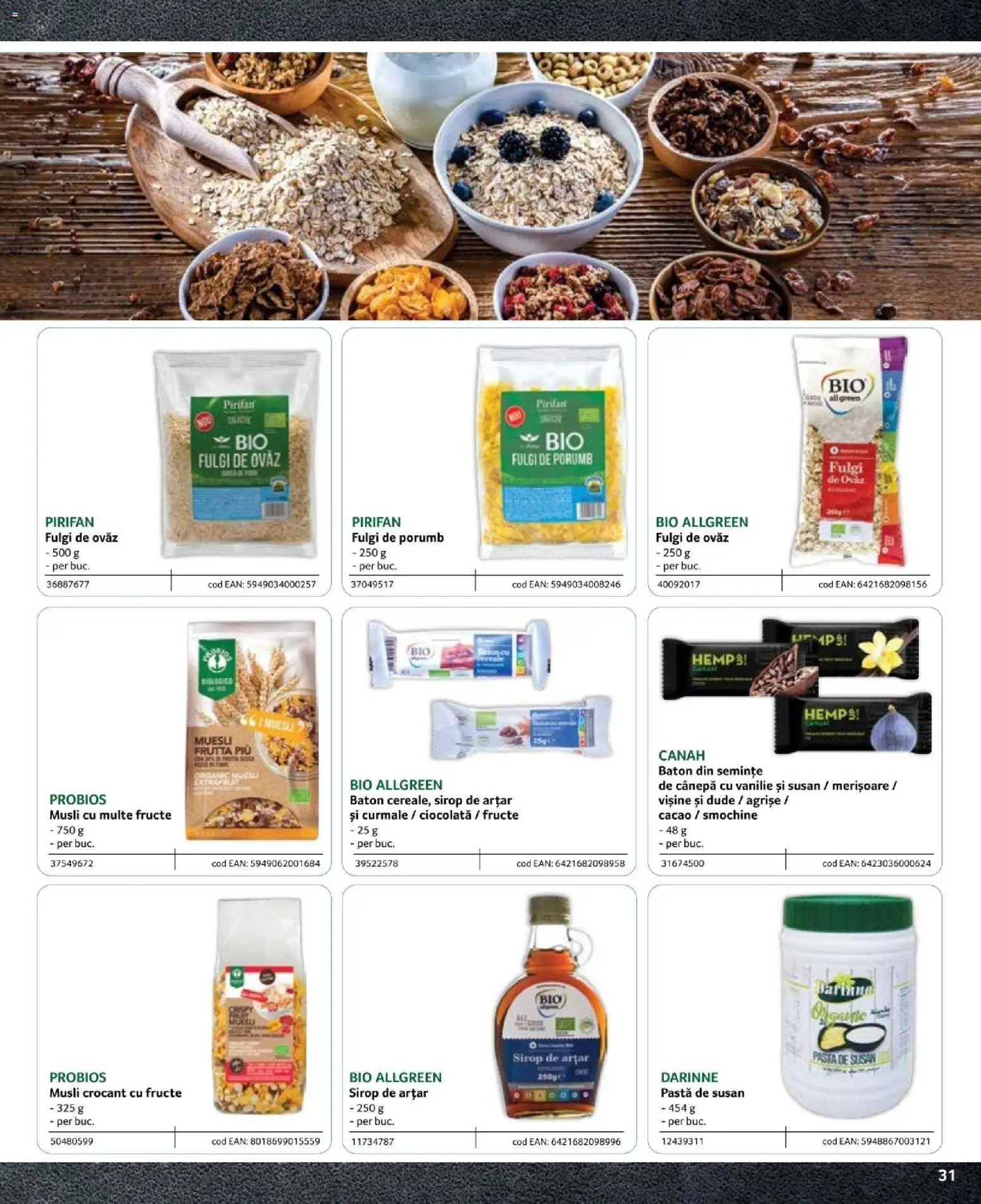Noul catalog Selgros – valabil de la 09.02.2024 | Pagină: 31 | Produse: Semințe, Sirop de arțar, Cacao, Fulgi