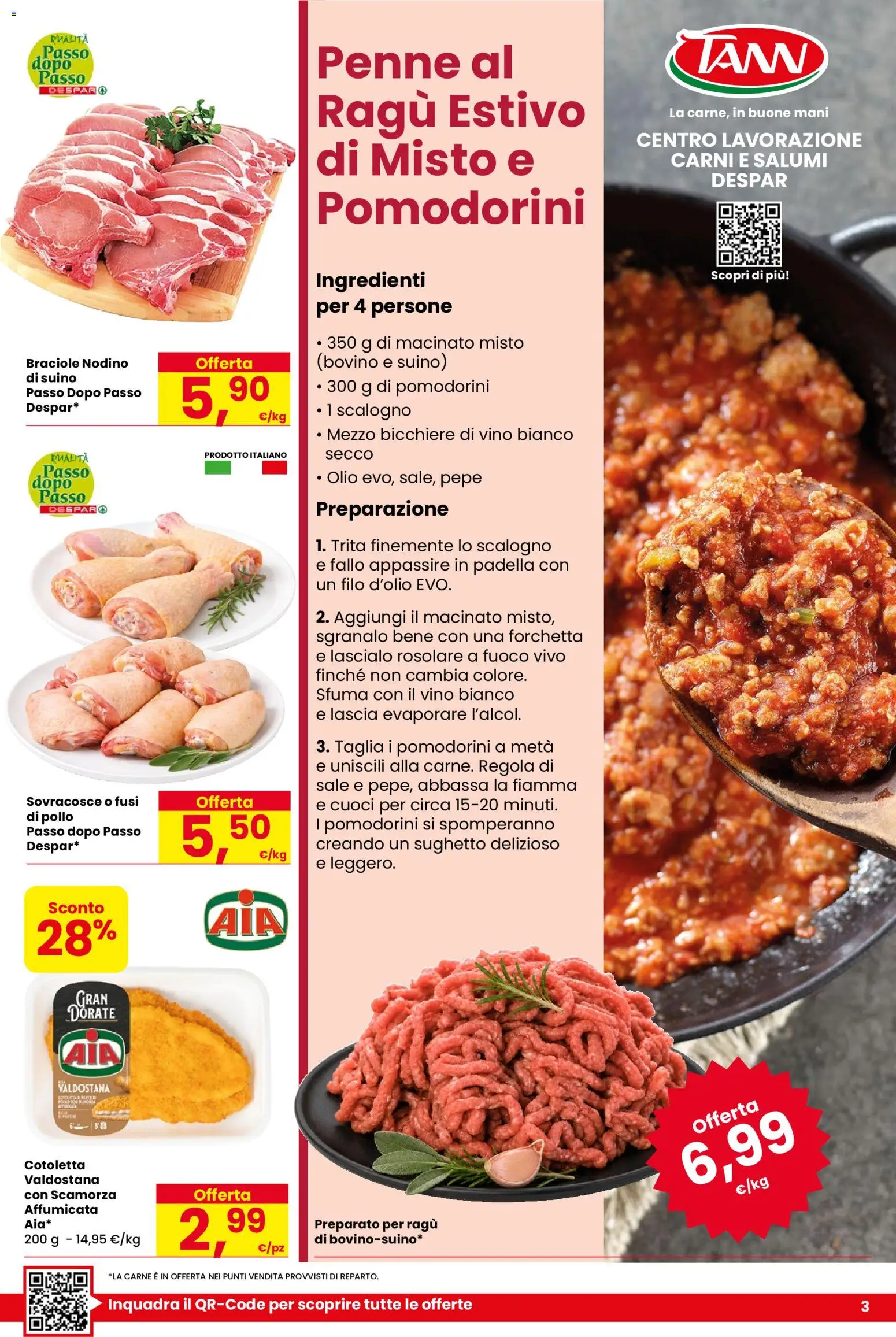 Volantino Despar del 09/07/2026 | Pagina: 3 | Prodotti: Sale, Olio, Ragú, Penne