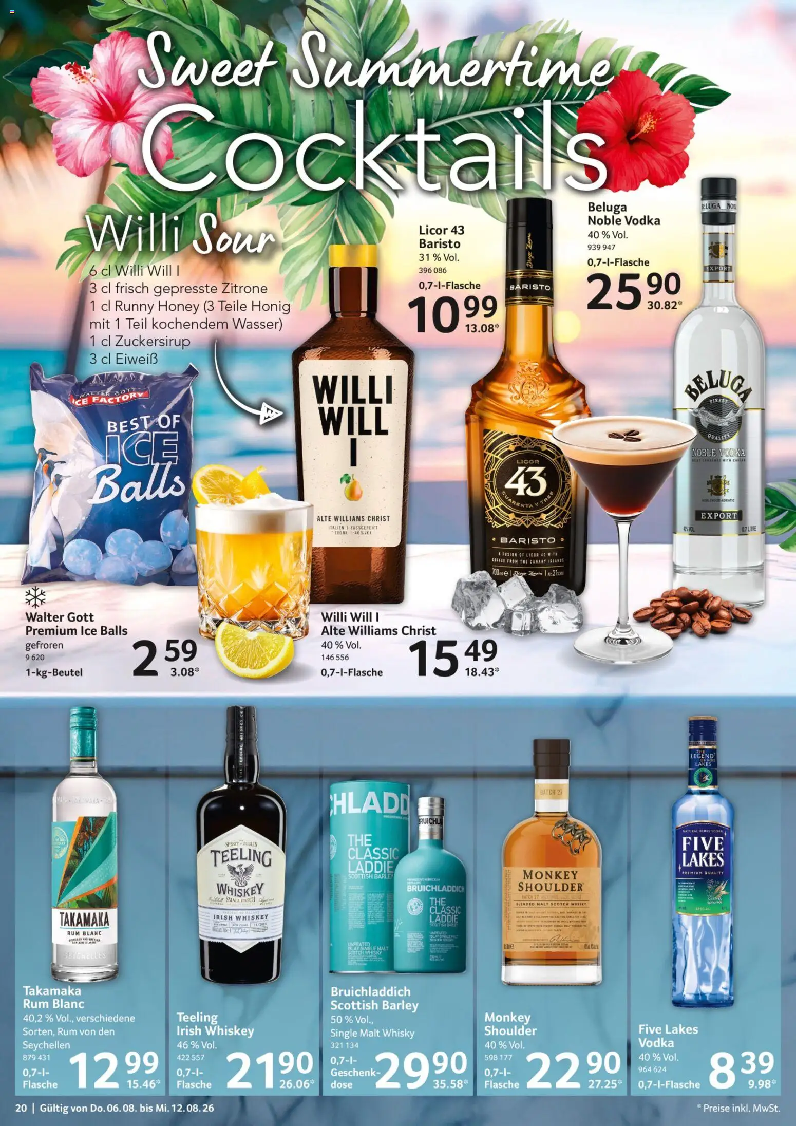 Selgros Prospekt – gültig ab 06.08.2026 | Seite: 20 | Produkte: Whisky, Rum, Zitrone, Whiskey