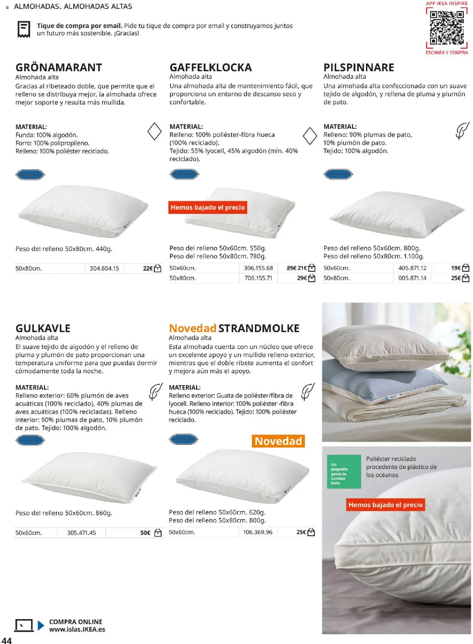 IKEA - Confort │ válido desde el 01/09/2026 | Página: 44 | Productos: Funda, Algodón, Pato, Almohada