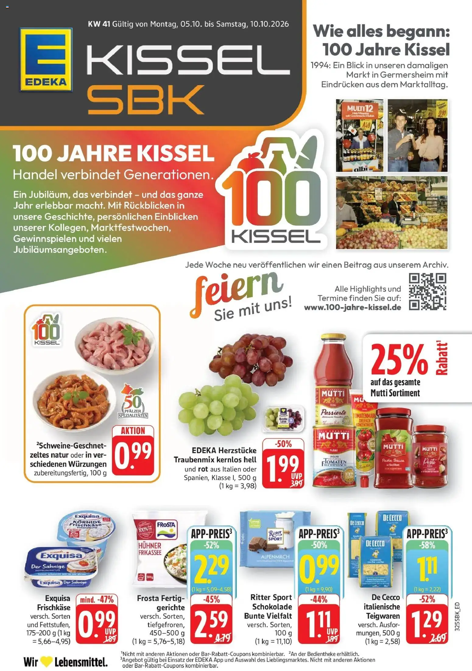 Edeka Prospekt Walldorf (ab 05.10.2026) » Angebote Online | Seite: 3 | Produkte: Schokolade, Exquisa, Gerichte, Frischkase