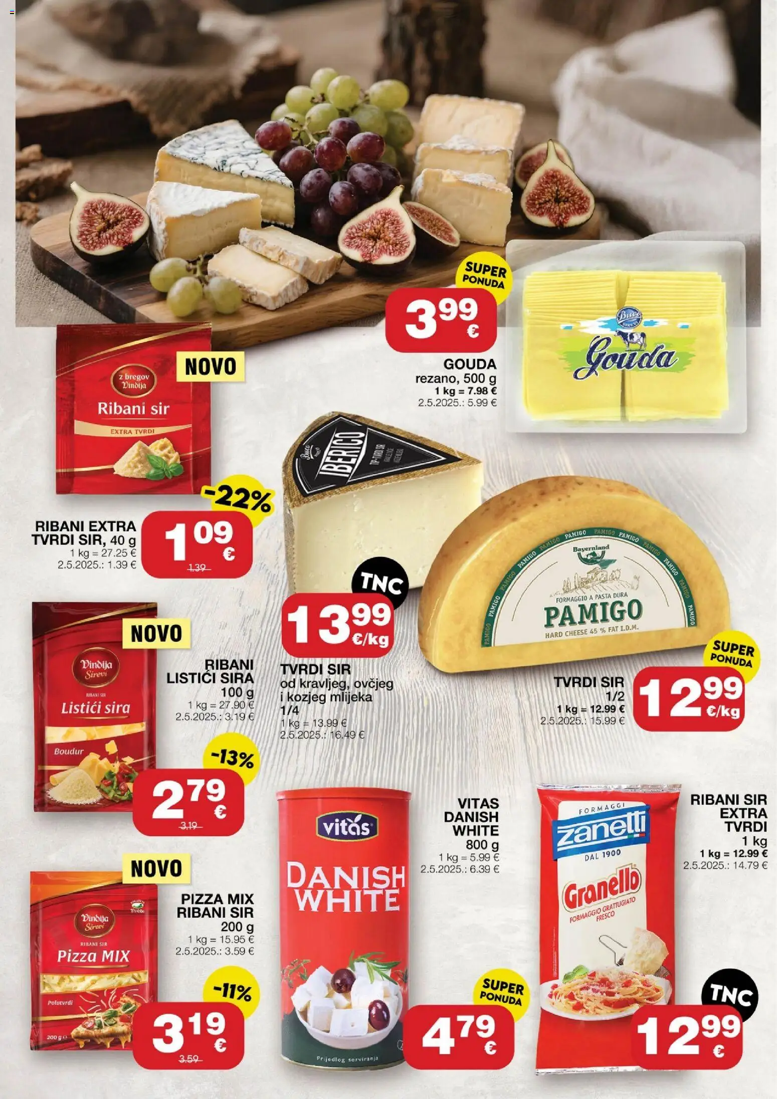 Stanić Diskont katalog | vrijedi od 20.08.2026 | Stranica: 4 | Proizvodi: Sir, Ribani sir, Pizza, Tvrdi sir