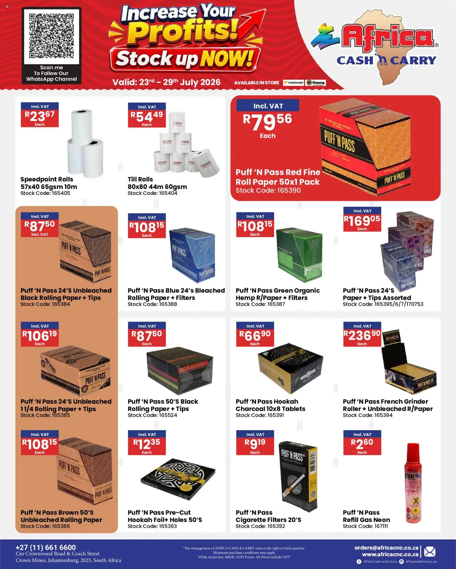 New Africa Cash & Carry catalogue – valid from 23/07/2026 | Page: 77 | Products: Grinder, Stock, Paper