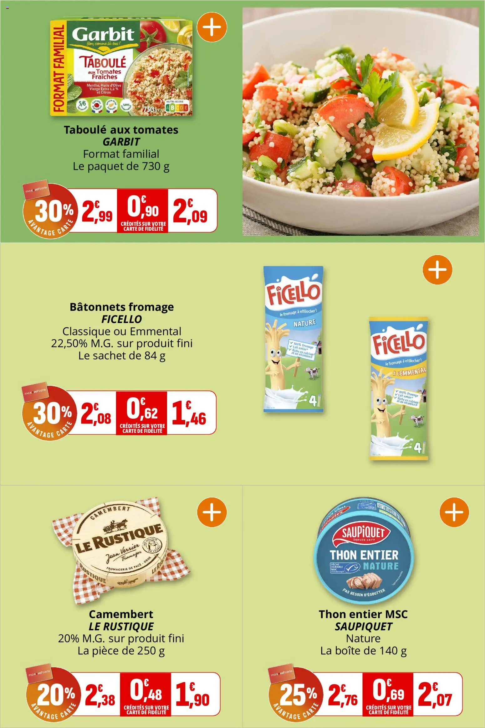 {H1} | Page: 7 | Produits: Huile D'olive, Emmental, Huile, Camembert