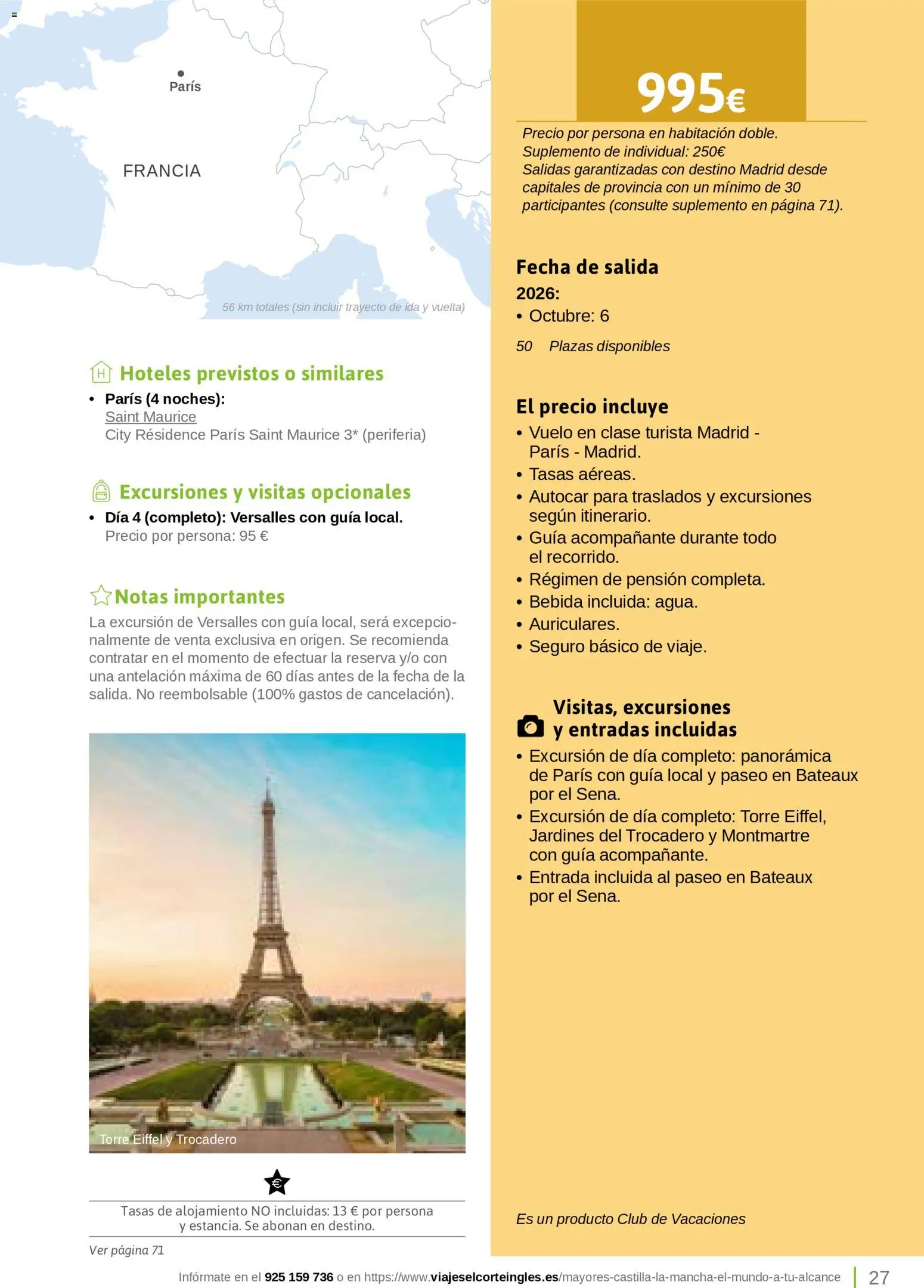 Viajes El Corte Inglés Turismo Social Castilla La Mancha │ válido desde el 01.04.2026 | Página: 27