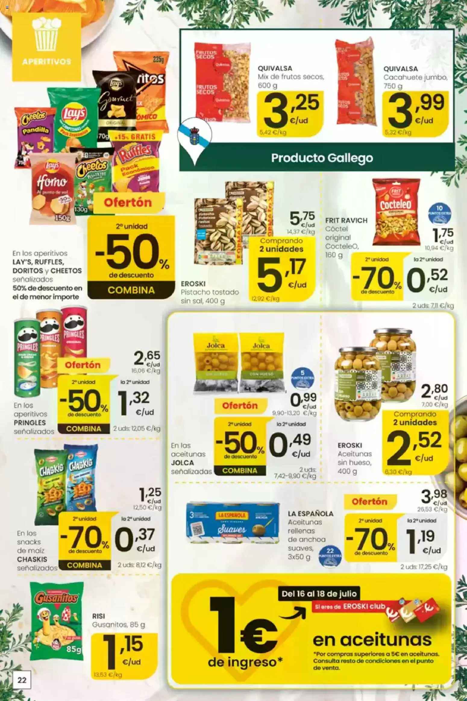Eroski Ofertones de verano │ válido desde el 16/07/2026 | Página: 22 | Productos: Horno, Anchoa