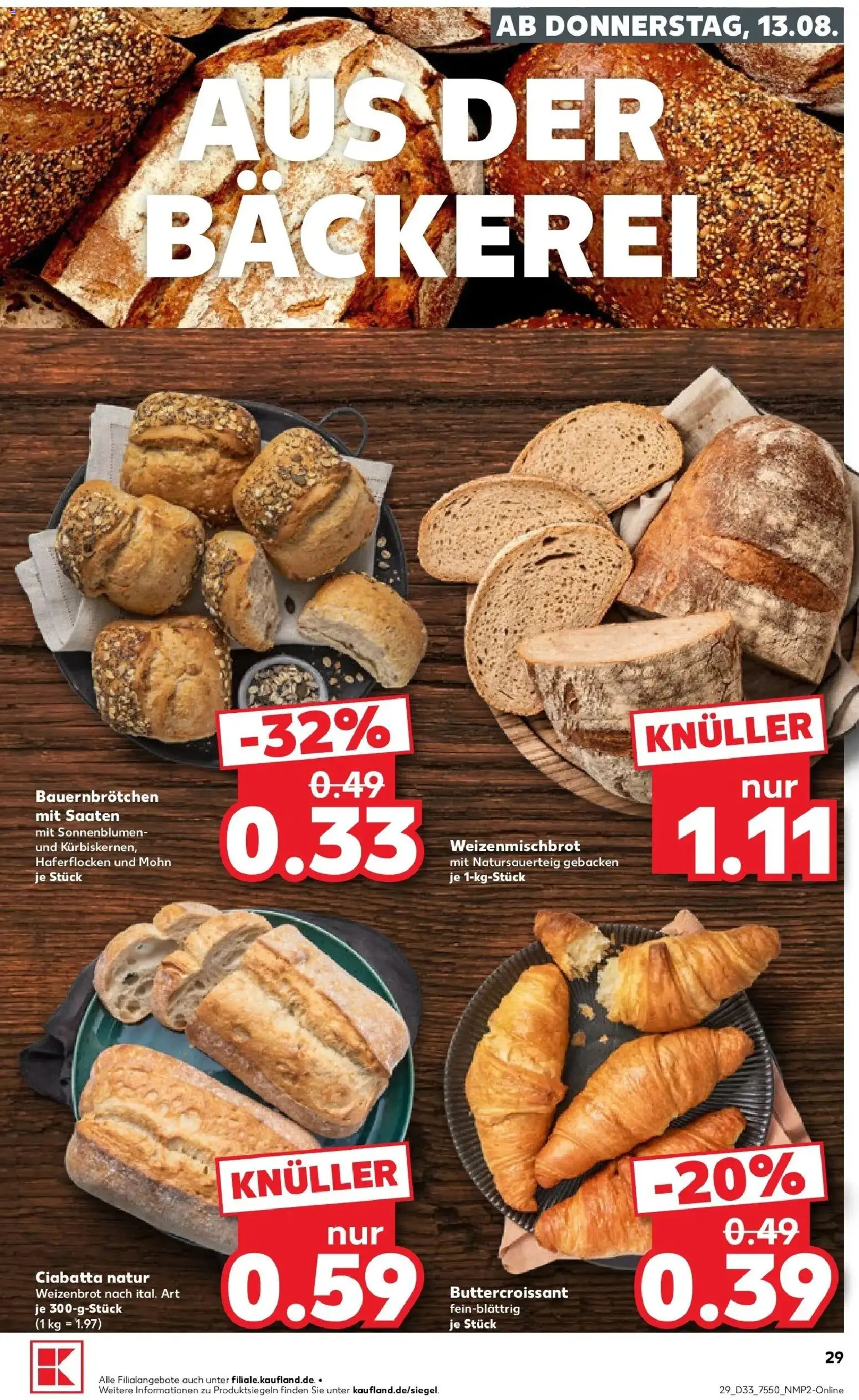 Prospekt Kaufland ab 10.08.2026 » Angebote Online zum Blättern | Seite: 38 | Produkte: Bäckerei