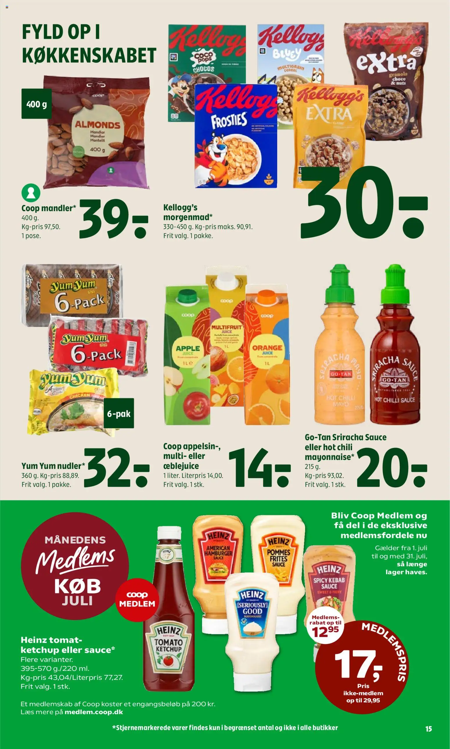 Coop 365 tilbudsavis – gyldig fra 23/07/2026 | Side: 20 | Produkter: Ketchup, Kebab, Mandler, Chilli