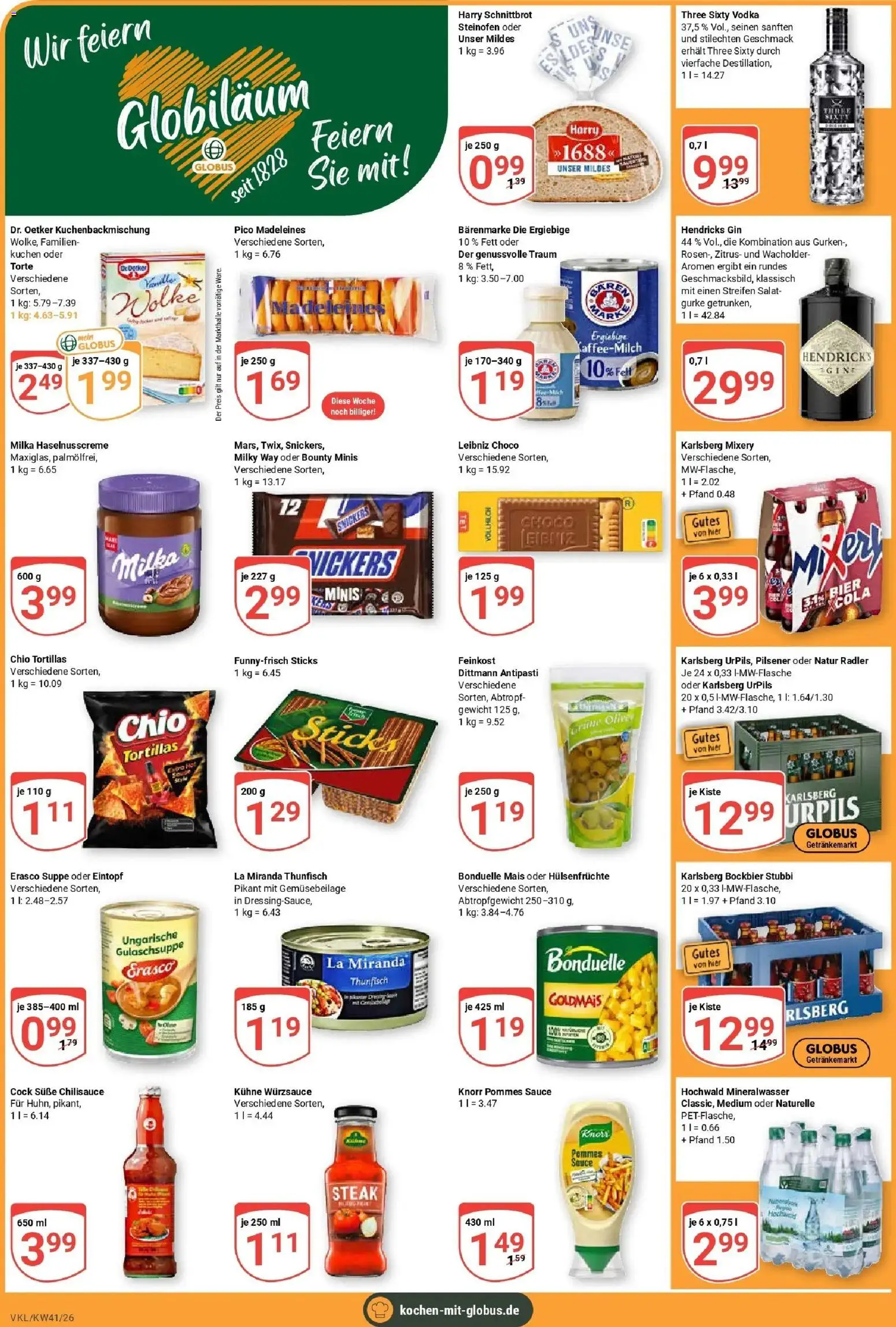Globus Prospekt Völklingen (ab 05.10.2026) » Angebote online | Seite: 6 | Produkte: Snickers, Steak, Kuchen, Salat