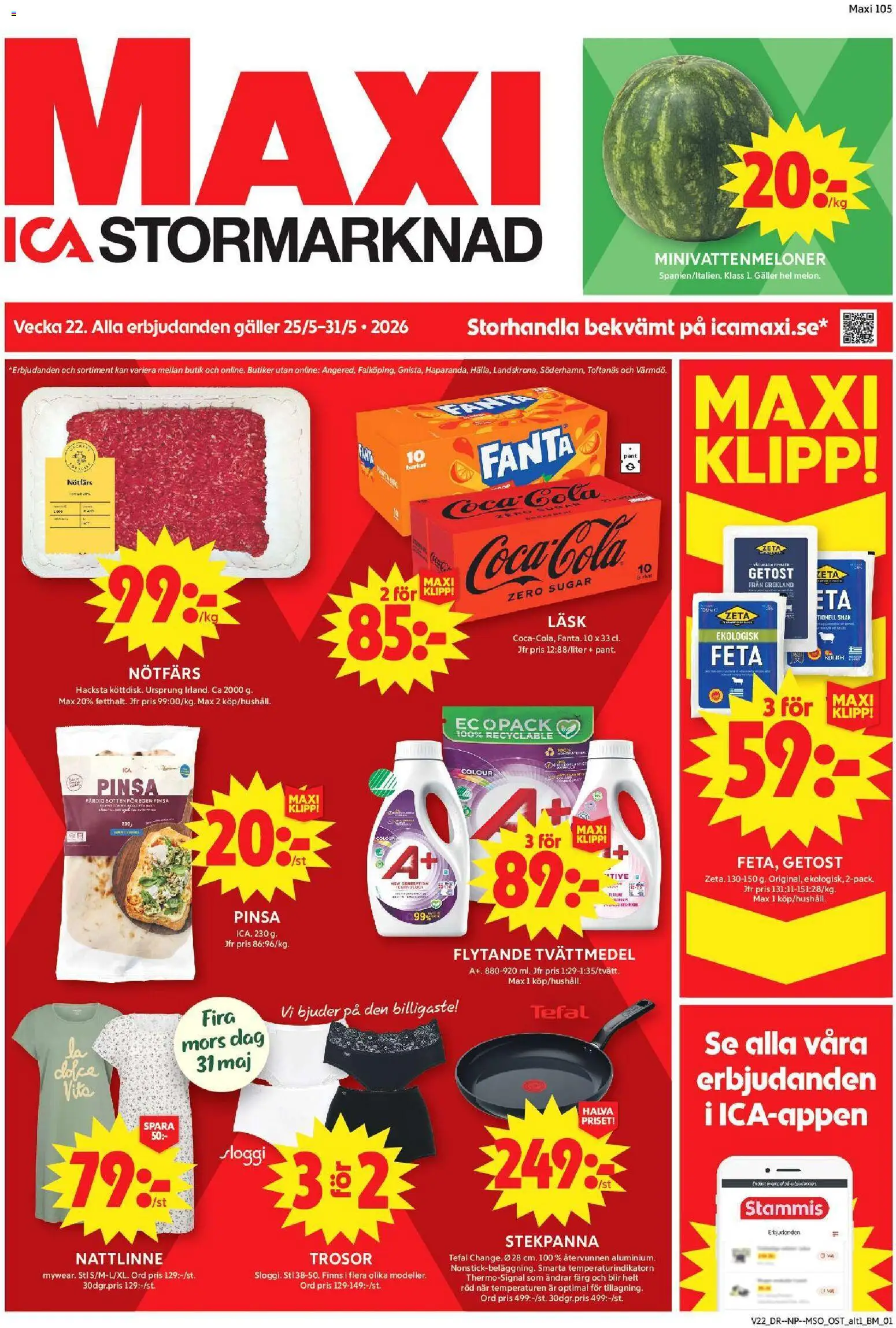ICA Maxi reklamblad aktuell från 25.05.2026 | Sida: 1