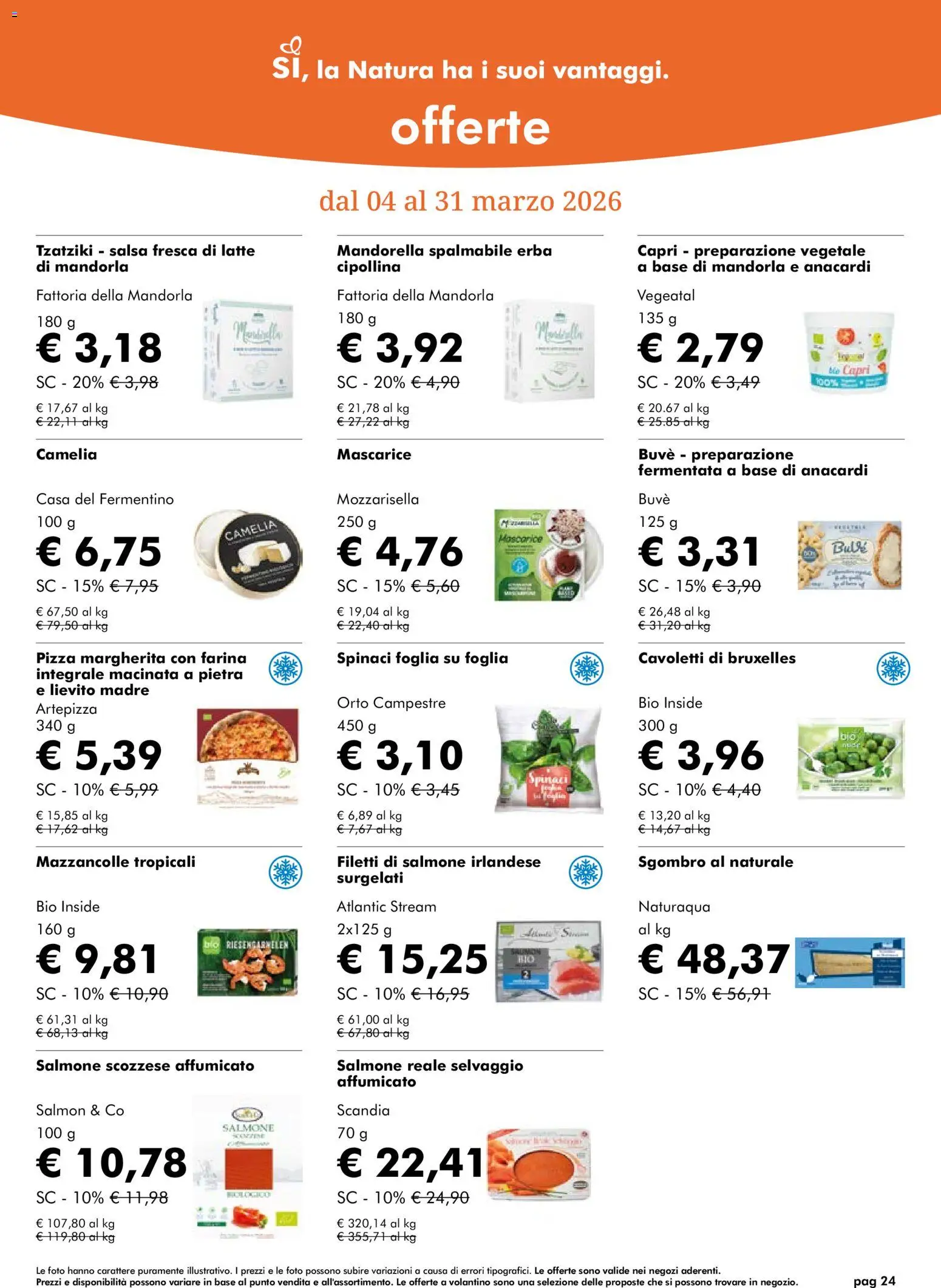 Volantino Natura Sì del 04.03.2026 | Pagina: 24 | Prodotti: Salsa, Latte, Farina, Sgombro