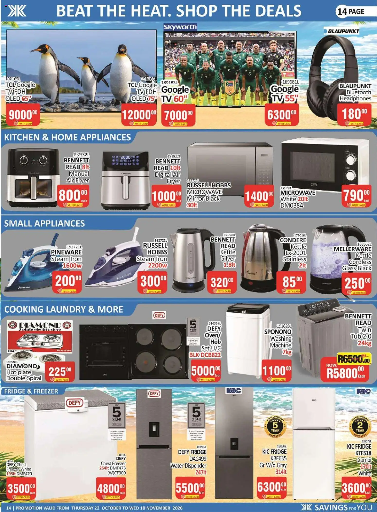 New KIT KAT Cash & Carry catalogue – valid from 22/10/2026 | Page: 14 | Products: Headphones, TV, Air fryer, Chest freezer