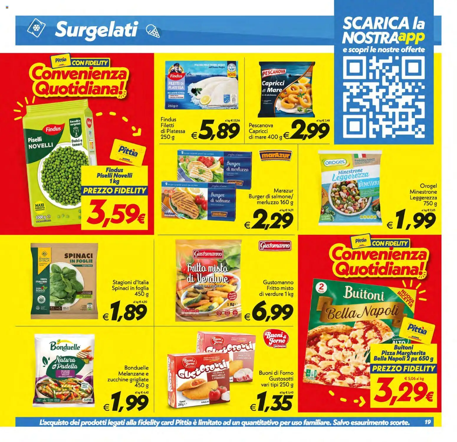 Volantino SuperConveniente del 01/09/2026 | Pagina: 19 | Prodotti: Minestrone, Salmone, Mozzarella, Piselli