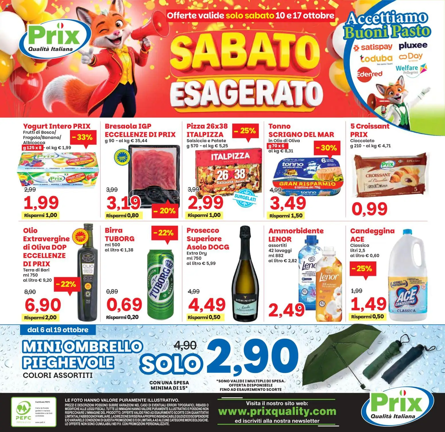 Volantino Prix del 06/10/2026 | Pagina: 24 | Prodotti: Ammorbidente, Prosecco, Tonno, Croissant