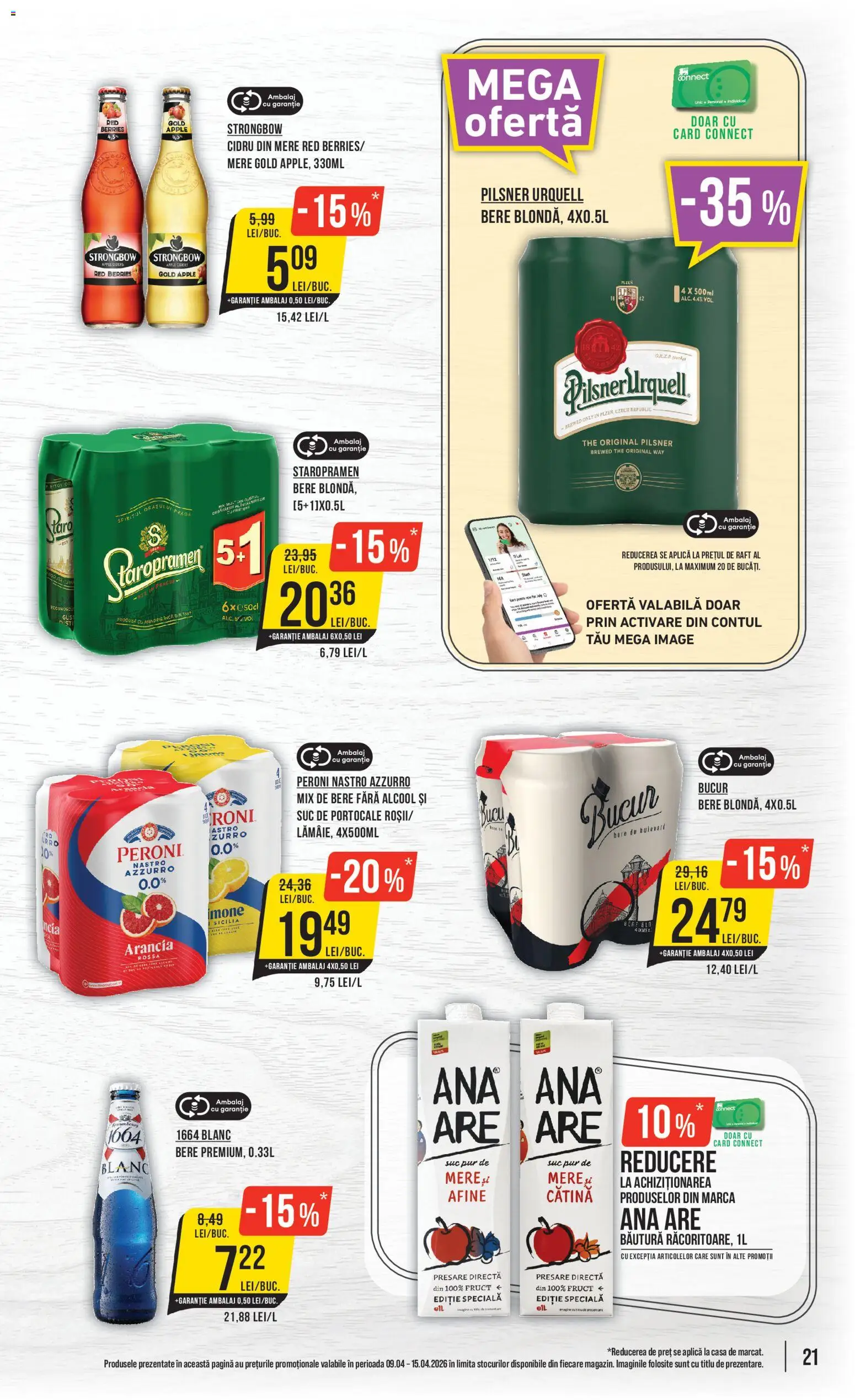 Noul catalog Mega Image – valabil de la 09.04.2026 | Pagină: 21 | Produse: Raft, Apple, Mere, Portocale