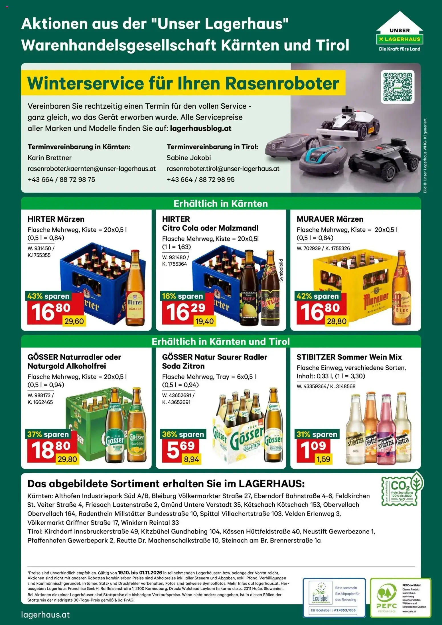 Lagerhaus Wochen Angebote gültig ab 19.10.2026 | Seite: 6 | Produkte: Radler, Wein, Bier