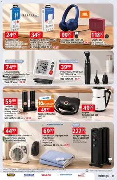 Pogląd oferty "E.Leclerc gazetka" - ważna od 06.10.2026 | Strona: 21 | Produkty: Karta, Koc elektryczny, Opiekacz, Poduszka