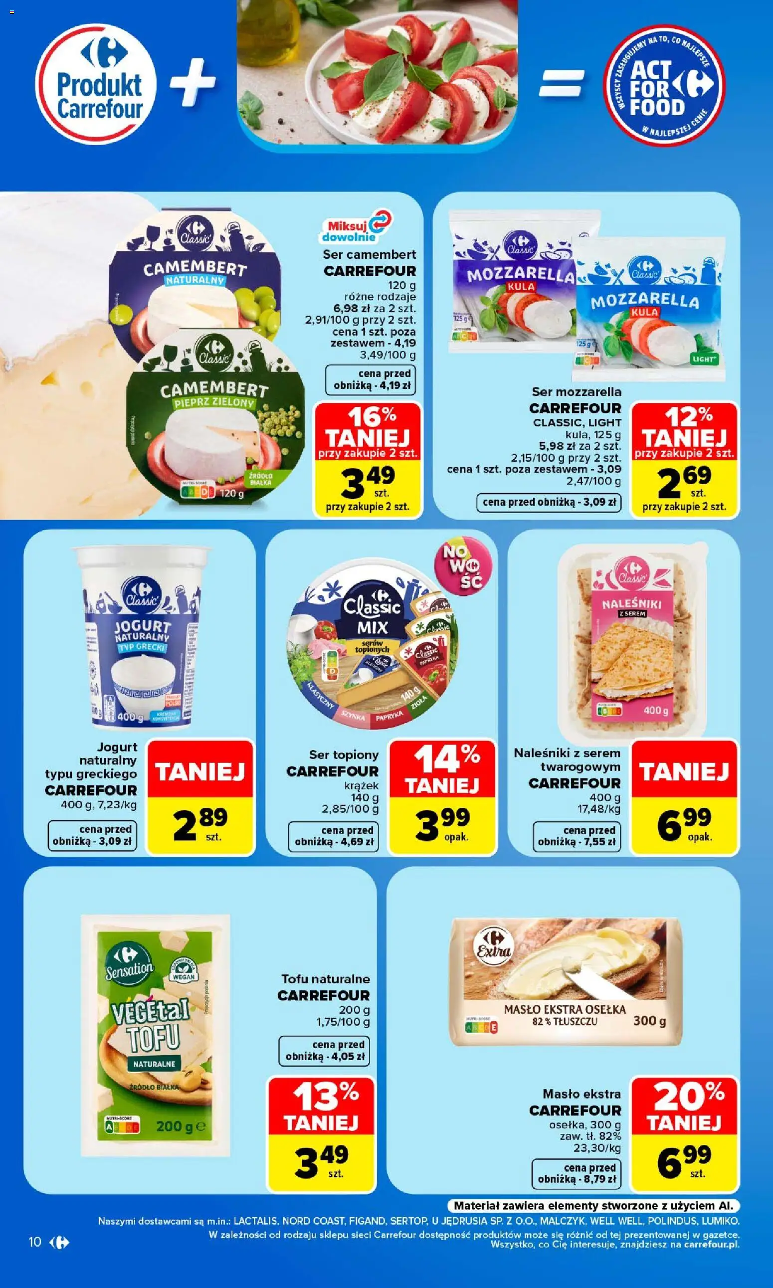 Carrefour gazetka od 14.09.2026 | Strona: 12 | Produkty: Osełka, Jogurt naturalny, Tofu naturalne, Masło