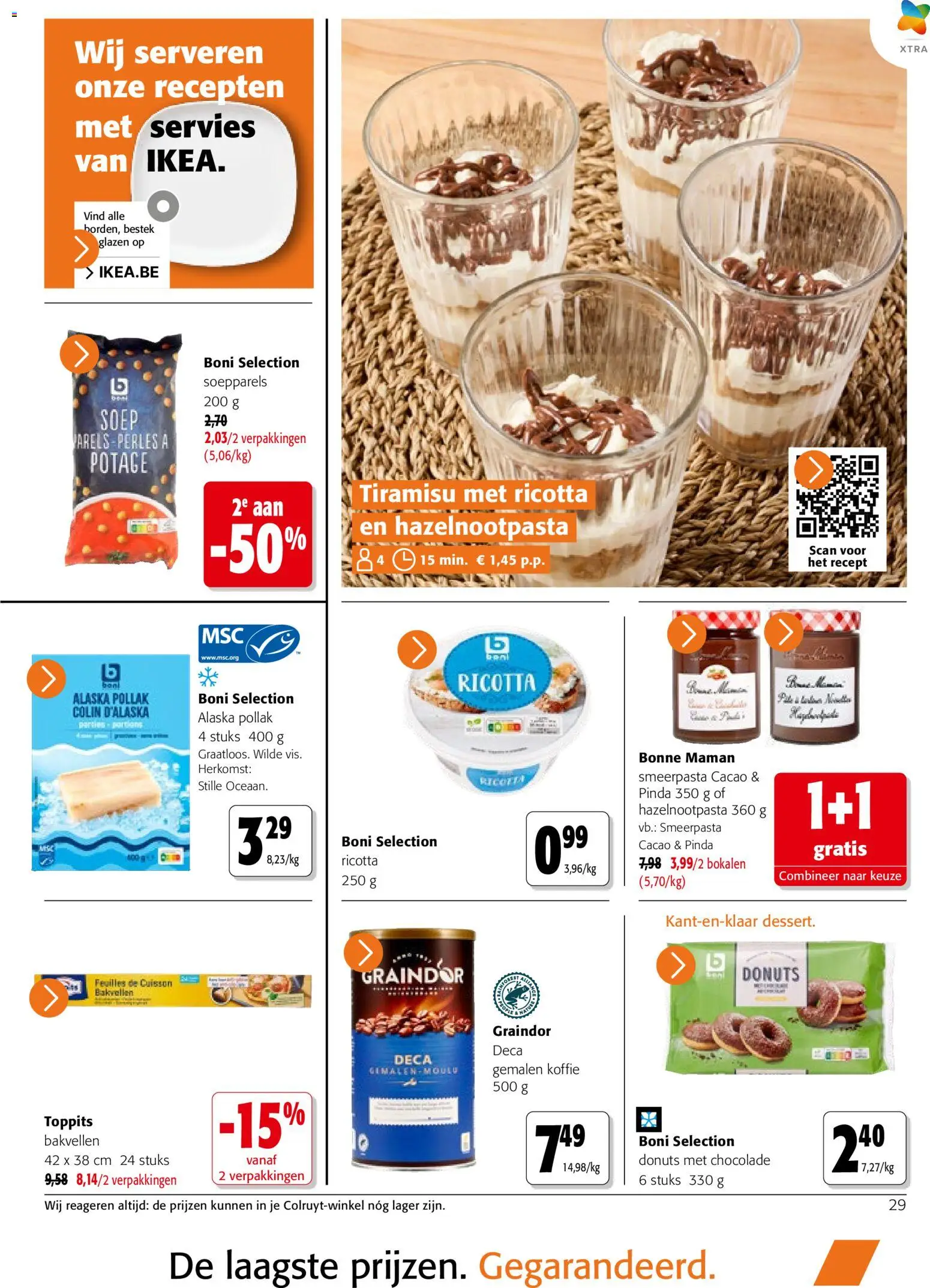 {H1} | Pagina: 29 | Producten: Donuts, Cacao, Gemalen koffie, Chocolade