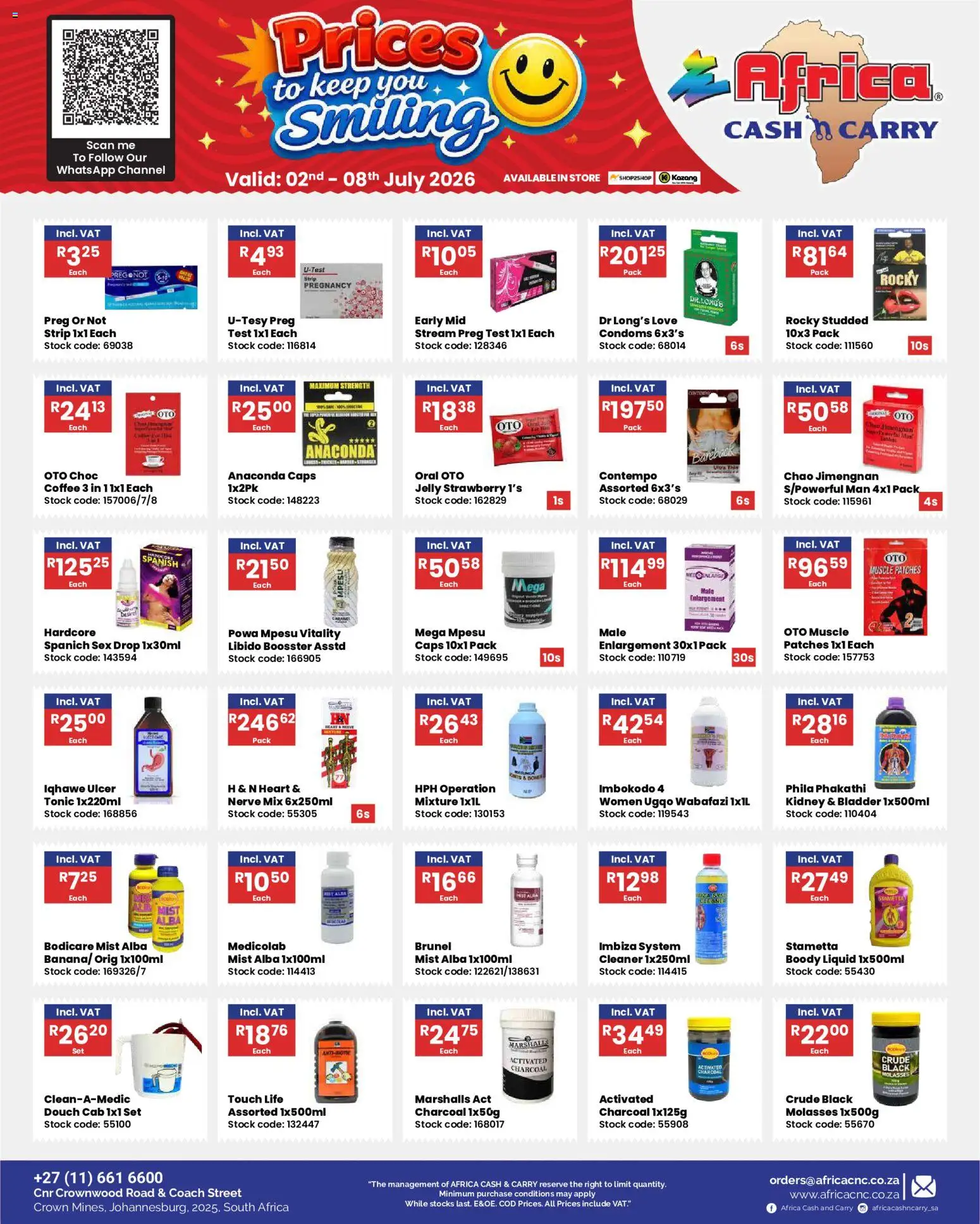 New Africa Cash & Carry catalogue – valid from 02/07/2026 | Page: 21 | Products: Tonic, Coffee, Stock, Caramel