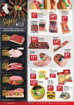 Bakmaz Katalog - Pregled kataloga iz trgovine Bakmaz, vrijedi od 24.06.2026 | Stranica: 2 | Proizvodi: Svinjski vrat, Sir, Mortadela, Gouda