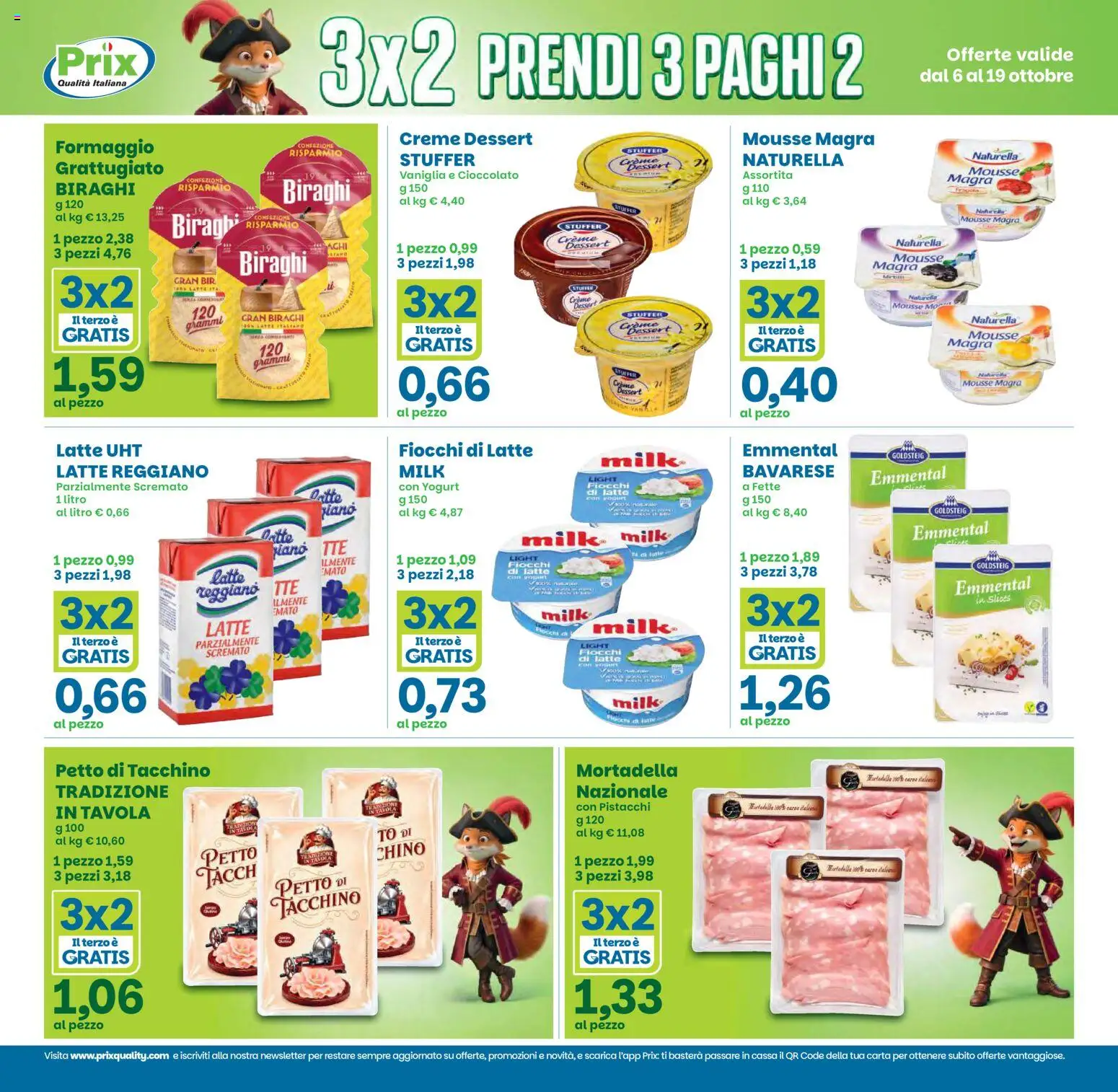 Volantino Prix del 06/10/2026 | Pagina: 3 | Prodotti: Fiocchi di latte, Fiocchi, Latte, Pistacchi