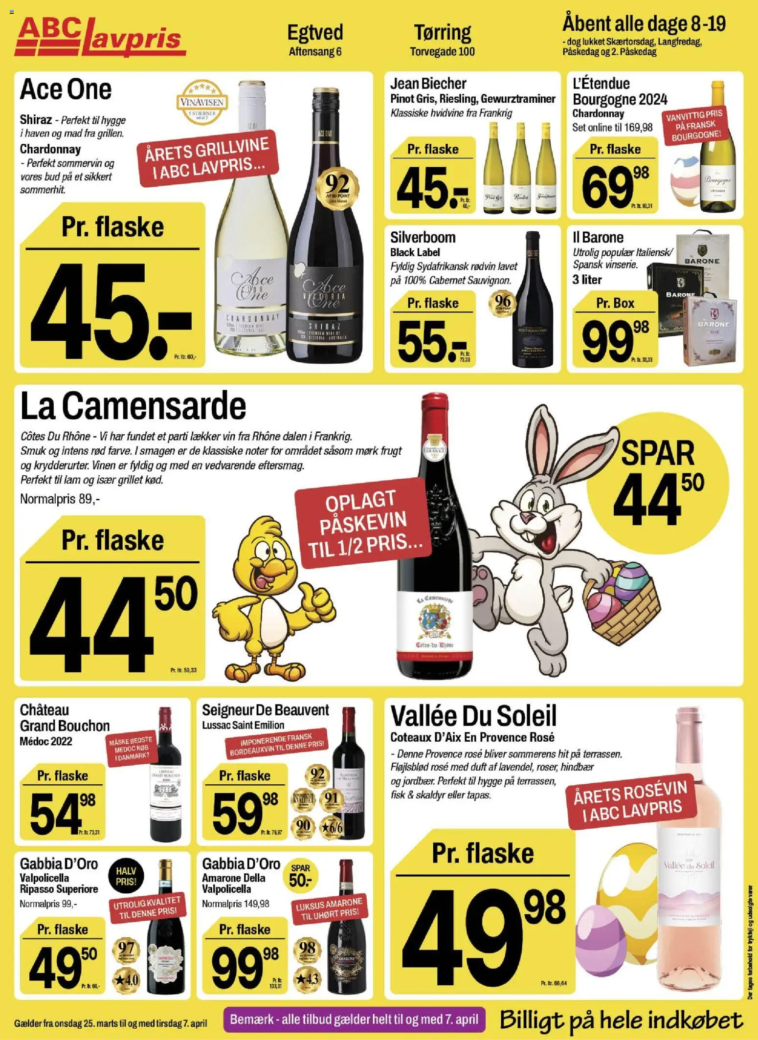 Abc Lavpris tilbudsavis – gyldig fra 25.03.2026 | Side: 7 | Produkter: Maske, Vin, Fisk, Hindbær