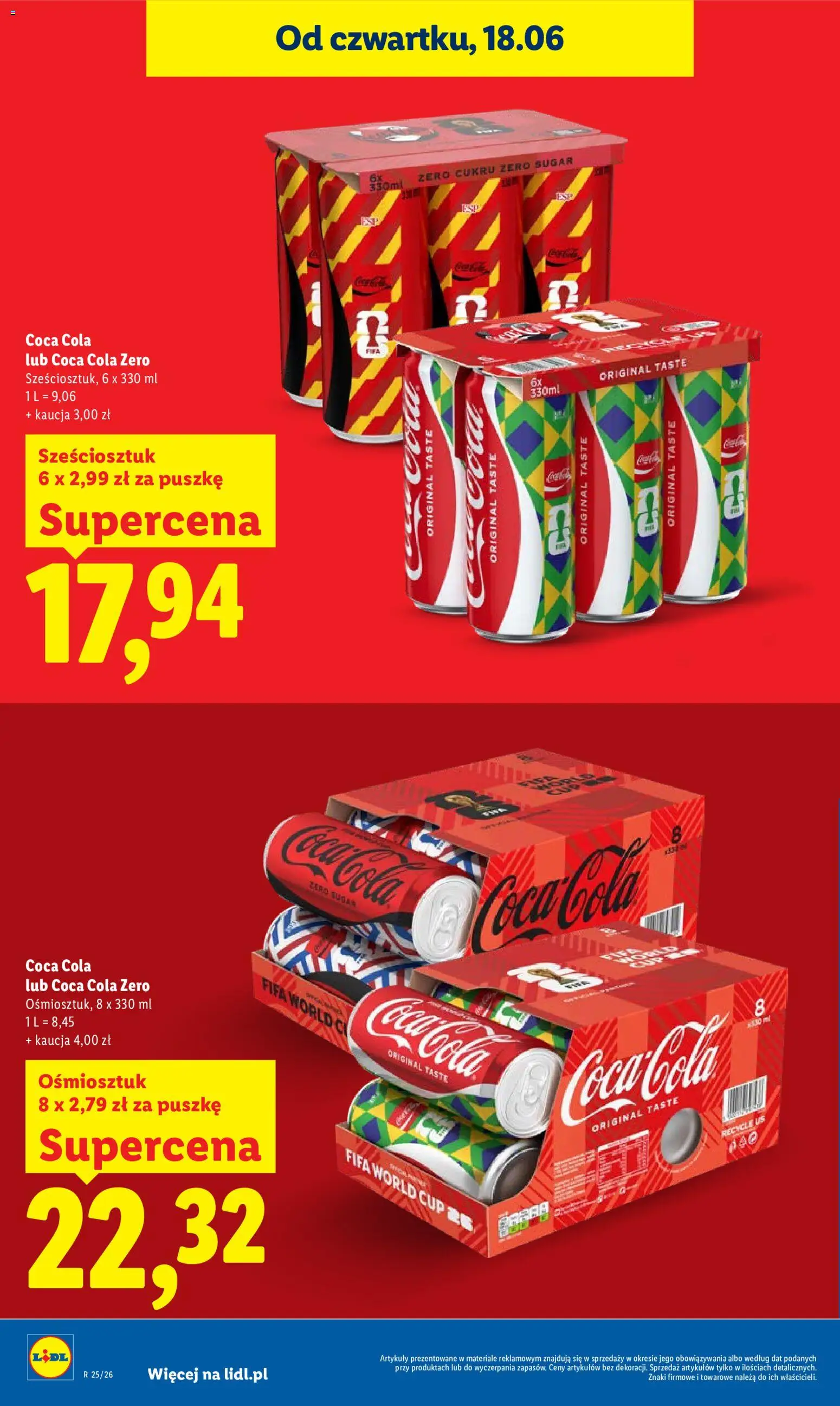 Lidl Polsko leták od 18.06.2026 | Strana: 16 | Produkty: Coca cola, Coca Cola Zero, Cola