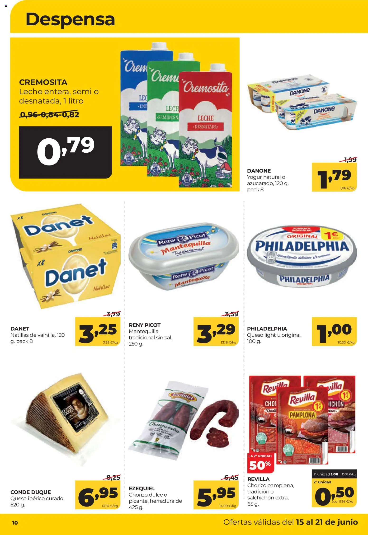 Alimerka folleto Castilla y León │ válido desde el 15.06.2026 | Página: 10 | Productos: Leche, Queso, Yogur, Συσκευή ροής