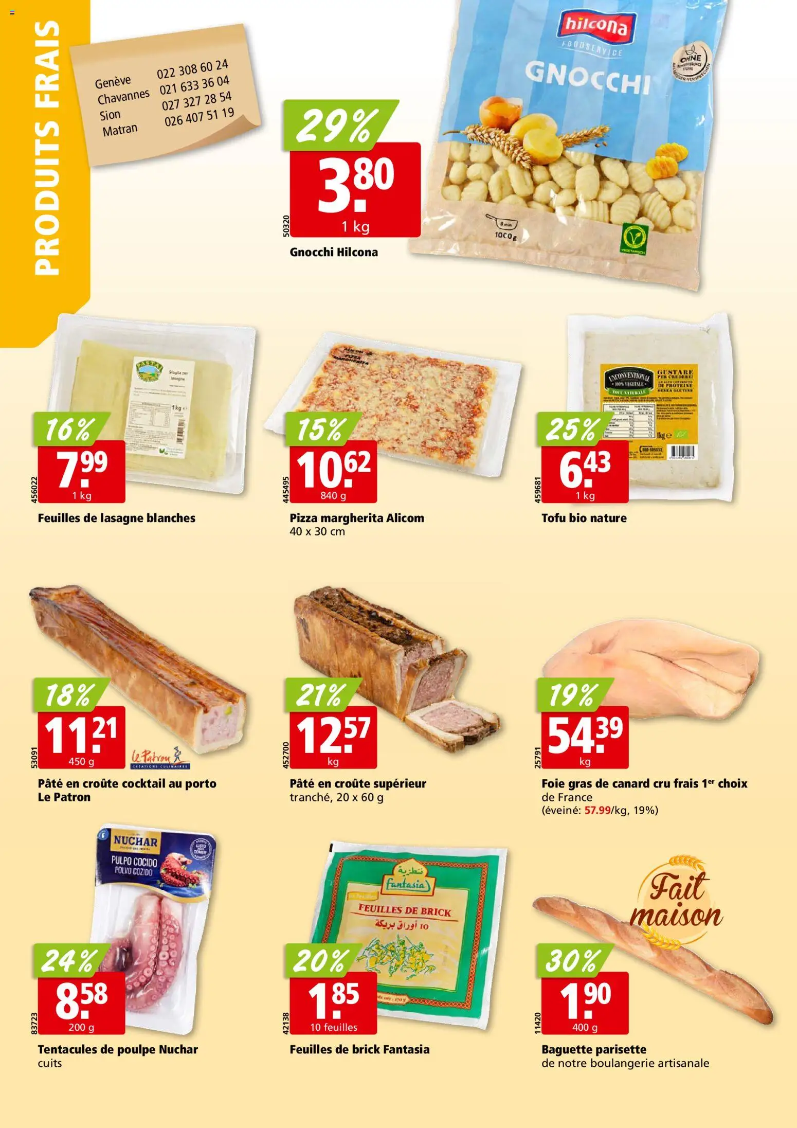 Aligro aktionen Chavannes, Matran, Genève, Sion – gültig ab 17.08.2026 | Seite: 12 | Produkte: Baguette, Pizza, Tofu