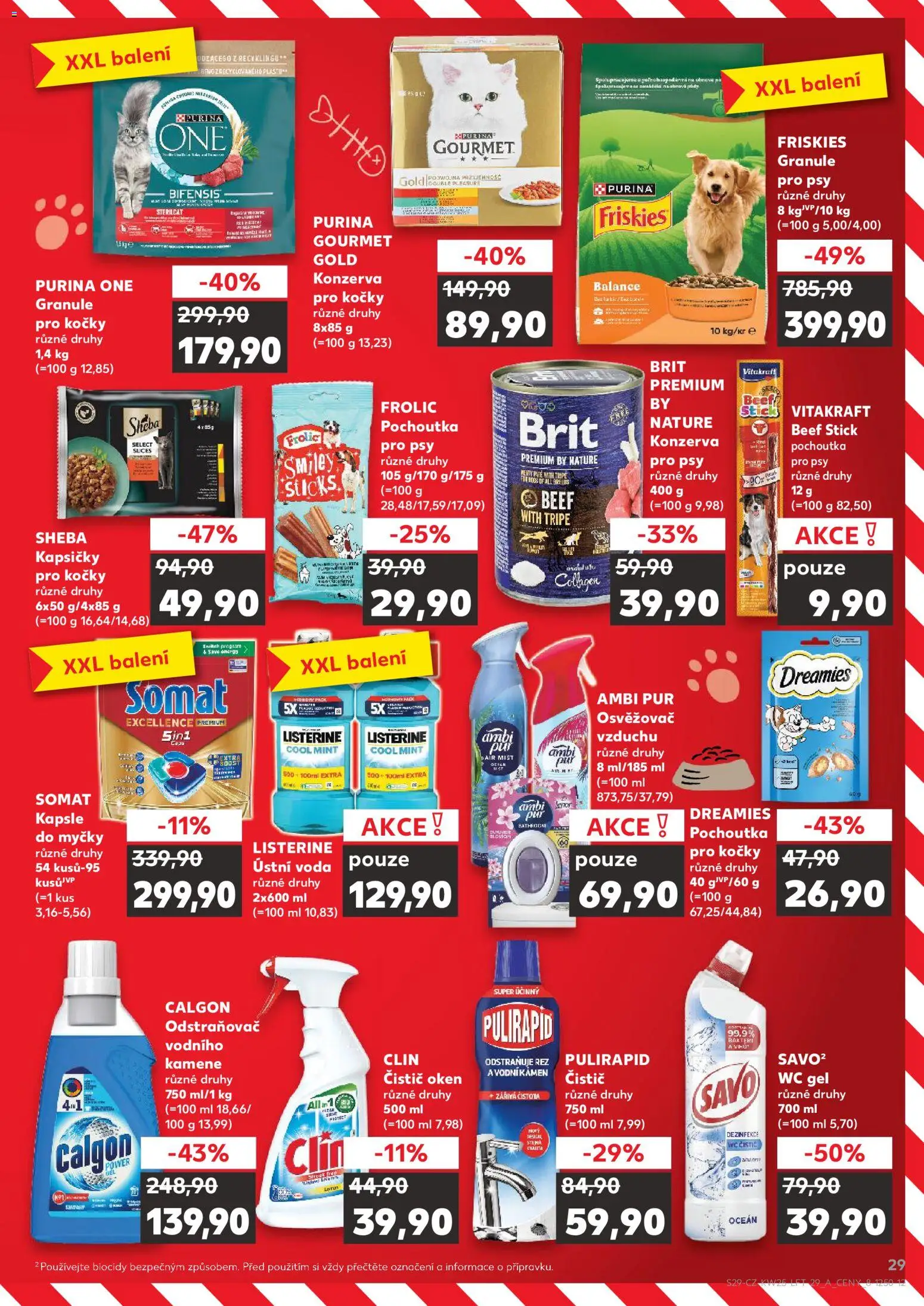 Kaufland leták - Liberec od 17.06.2026 | Strana: 29 | Produkty: Clin, Savo, Granule pro kočky, Listerine
