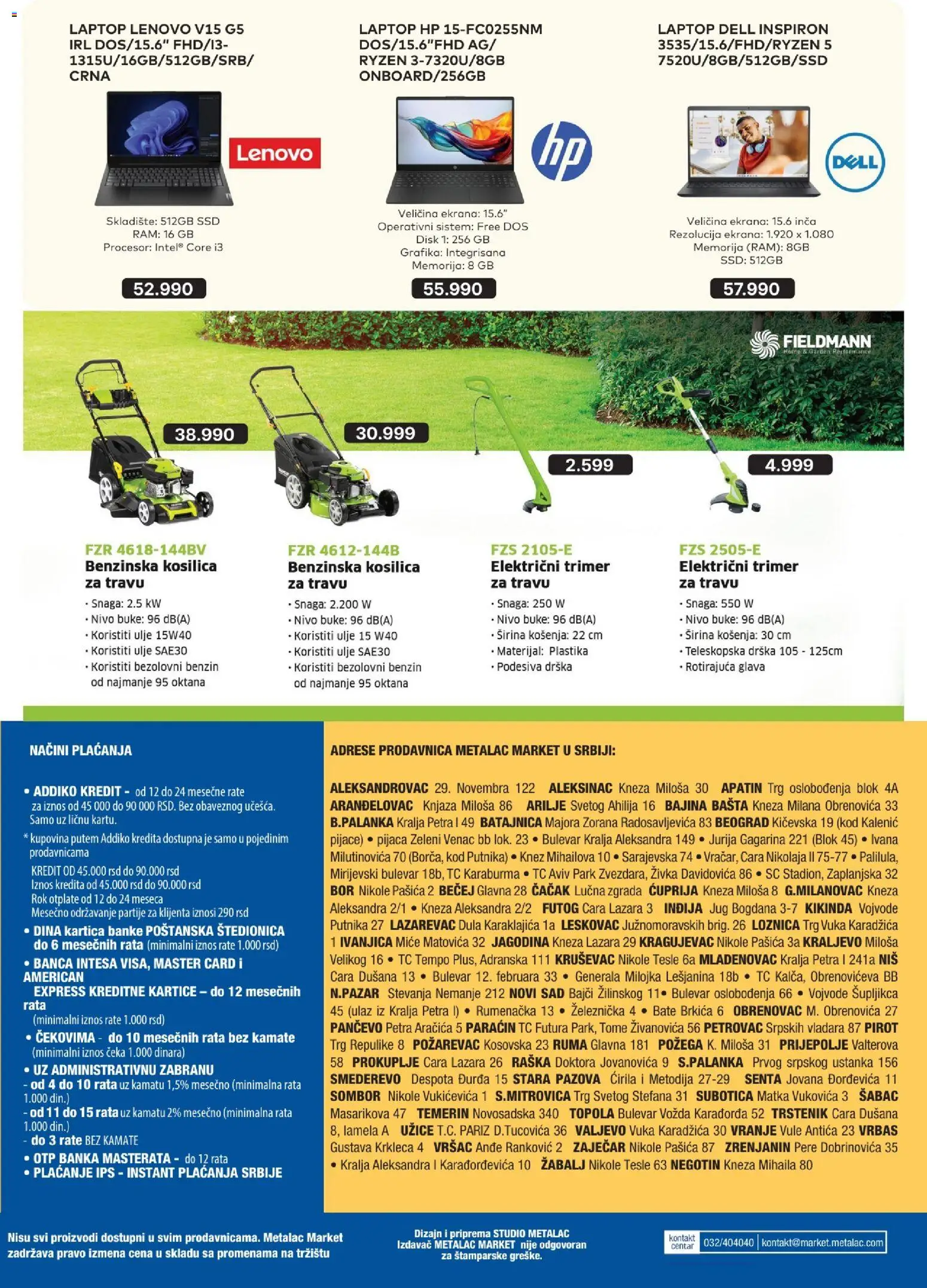 Metalac Market katalog - važi od 01.05.2026 | Strana: 11 | Proizvode: Disk, Ulje, Laptop, Trimer