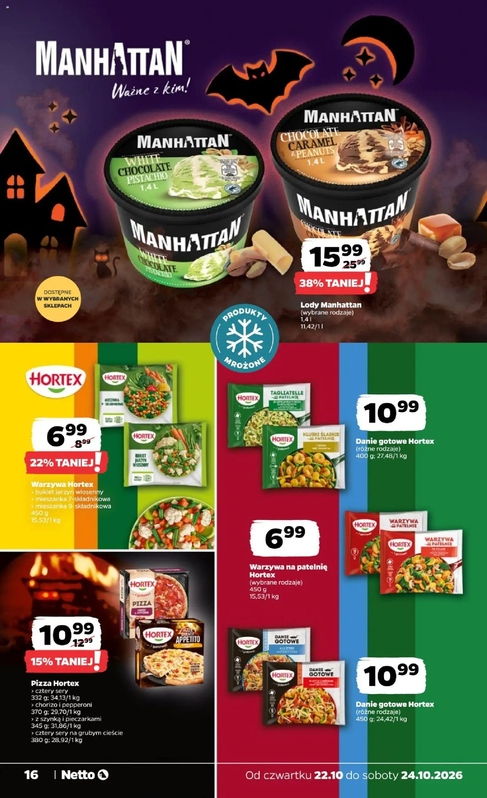 Netto gazetka od czwartku od 22.10.2026 | Strona: 16 | Produkty: Kluski śląskie, Szynka, Sery, Tagliatelle