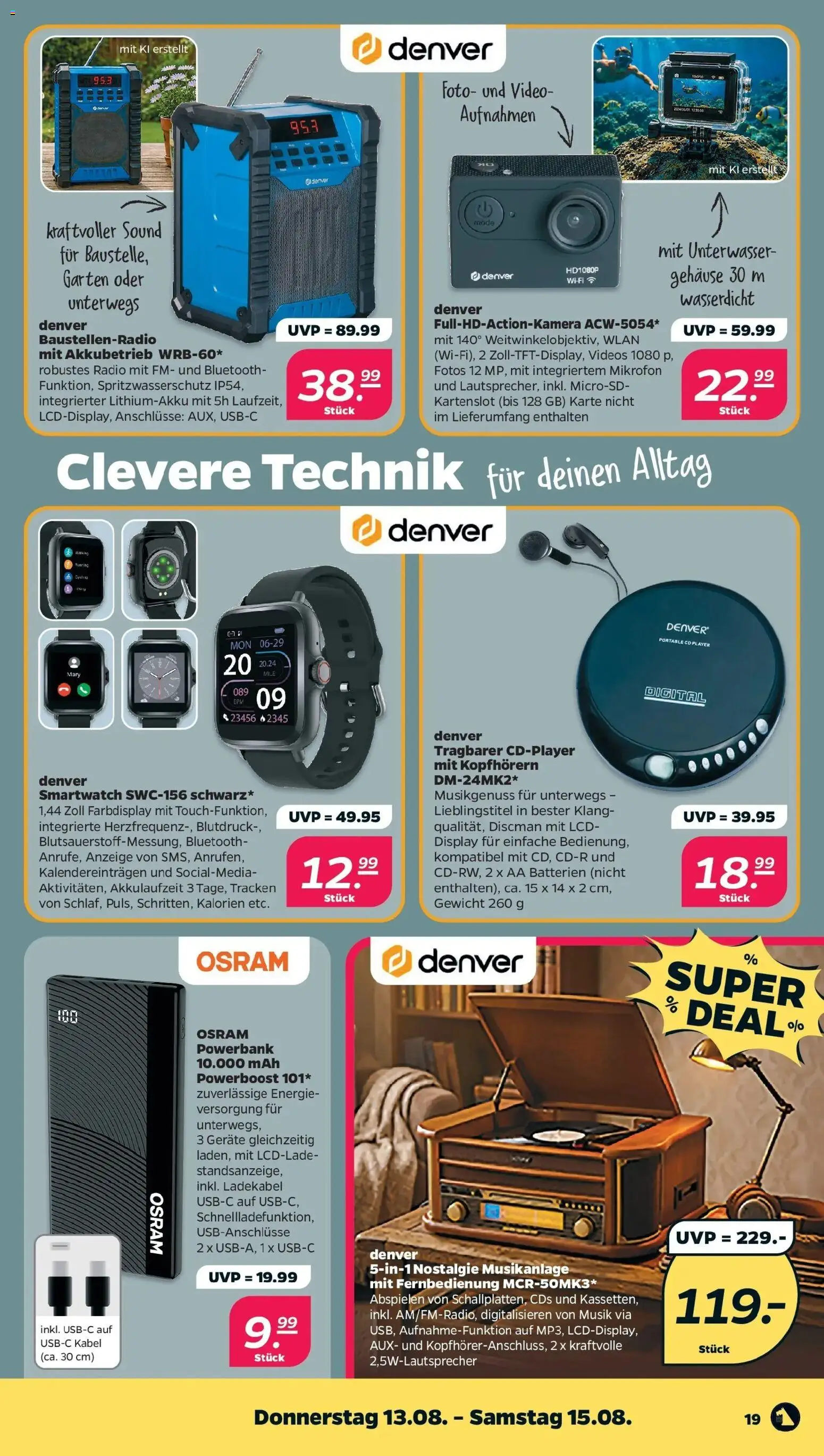 Netto - Netto APS : Wochenangebote ab 10.08.2026 → Angebote nächste Woche | Seite: 21 | Produkte: Gewicht, Ladekabel, Video, Radio
