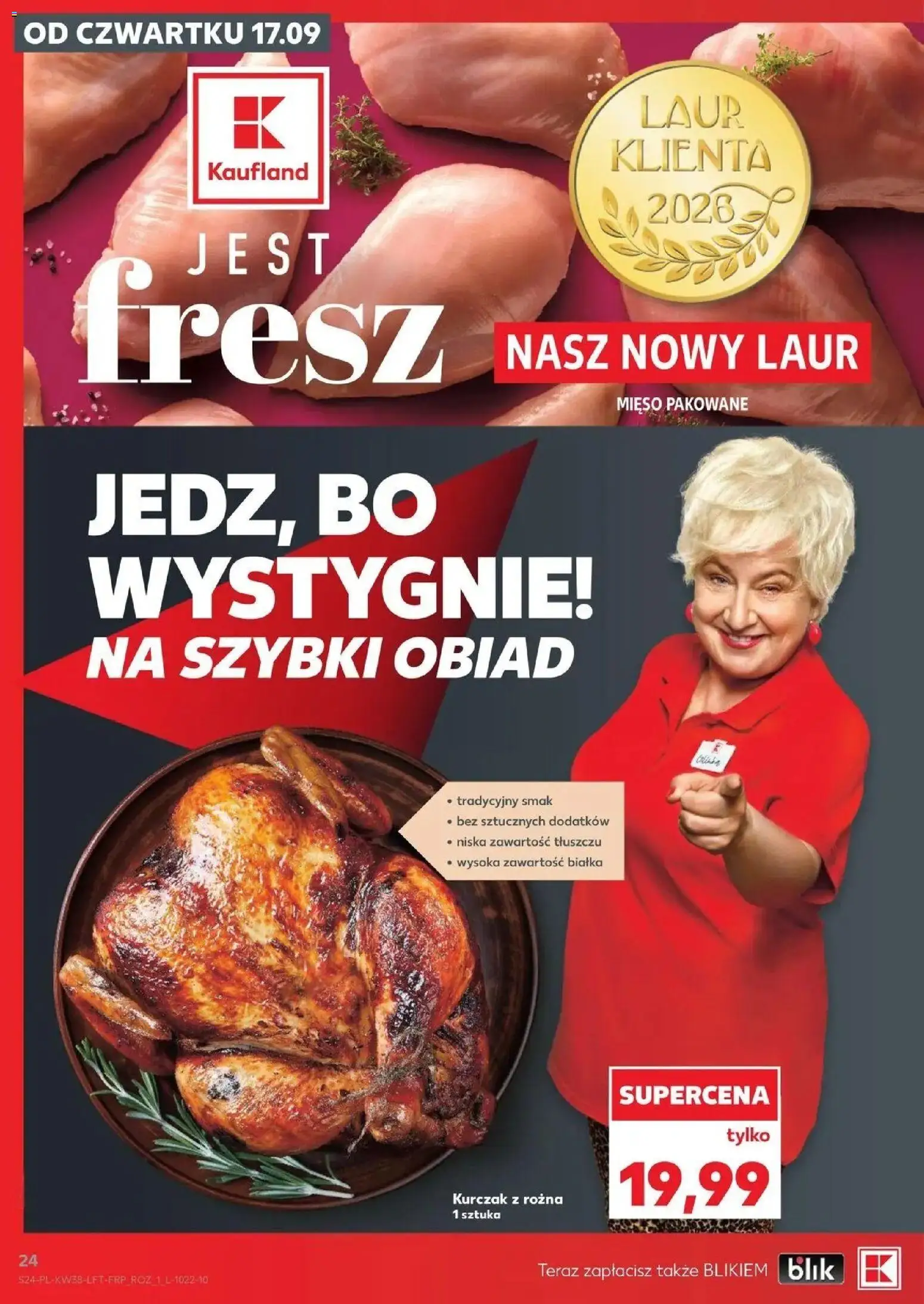 Kaufland gazetka od 17.09.2026 - od jutra PDF | Strona: 24 | Produkty: Kurczak, Mięso, Róż
