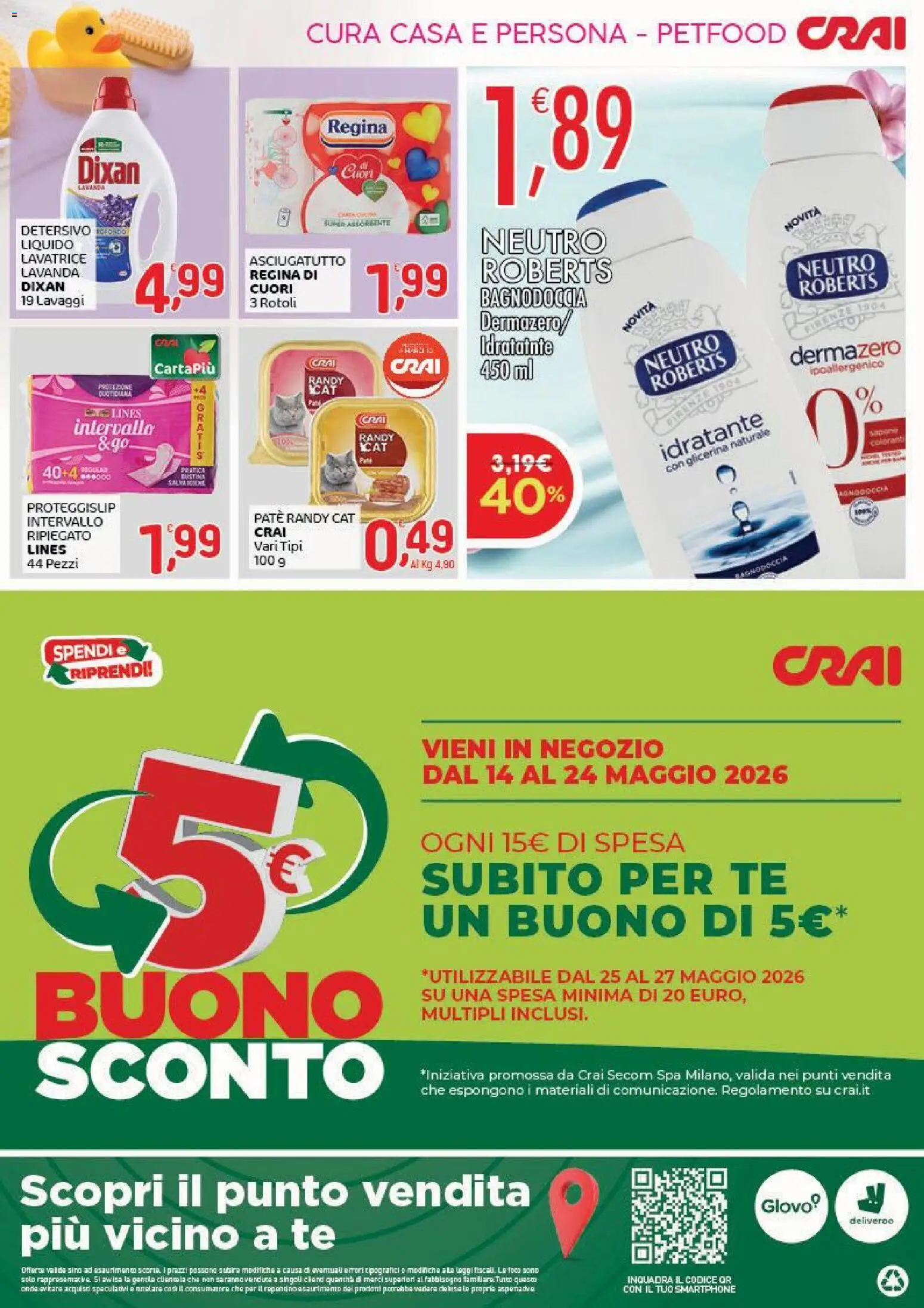 Volantino CRAI del 14.05.2026 | Pagina: 4 | Prodotti: Paté, Tè, Lavatrice, Lavanda