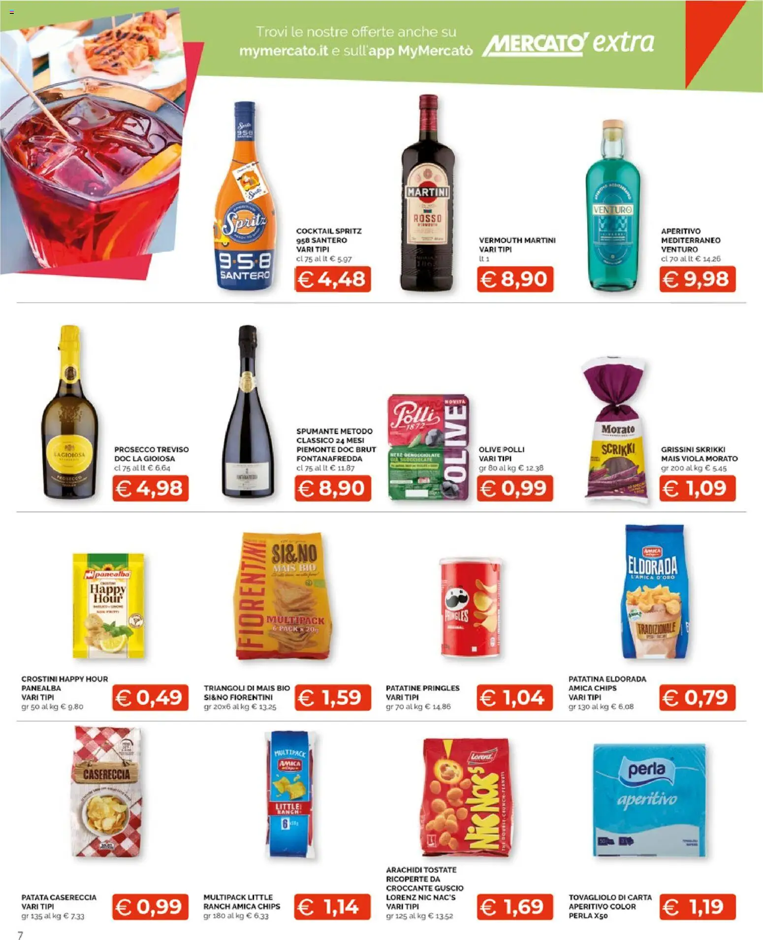 Volantino Mercatò del 25.05.2026 | Pagina: 7 | Prodotti: Patatine, Mais, Grissini, Aperitivo