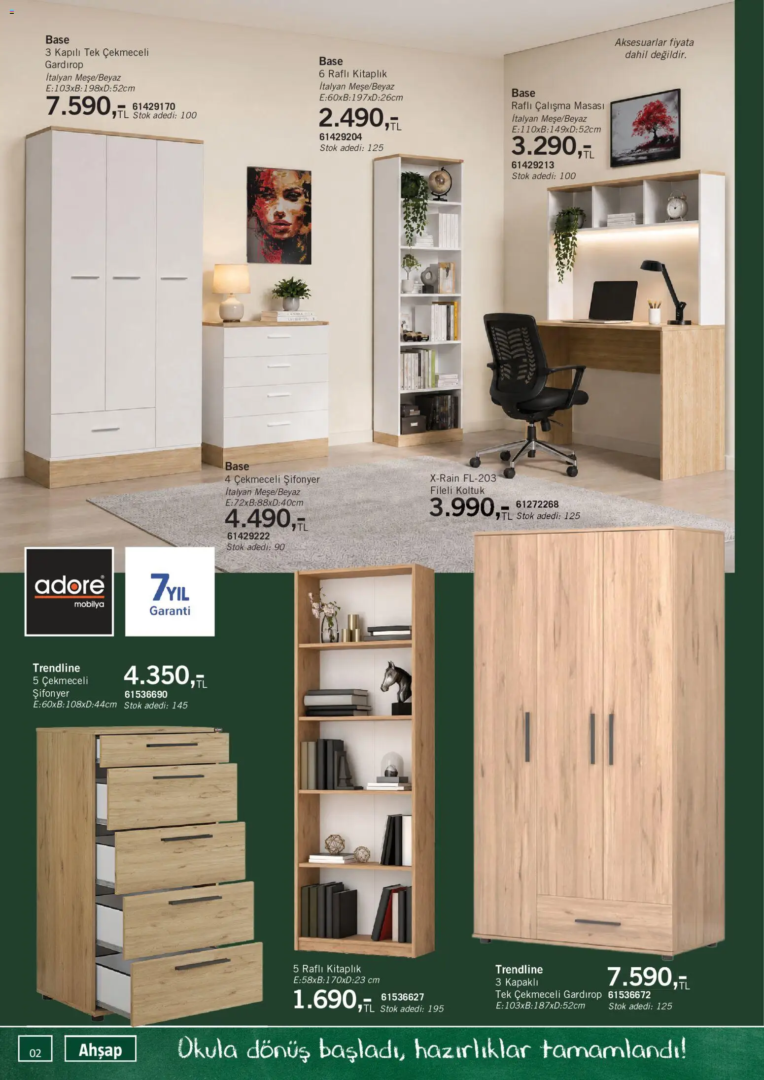 Bauhaus Katalog - 29 Ağustos 2026 tarihinden itibaren geçerlidir | Sayfa: 2 | Ürünler: Kitaplık, Koltuk, Çalışma masası, Gardırop