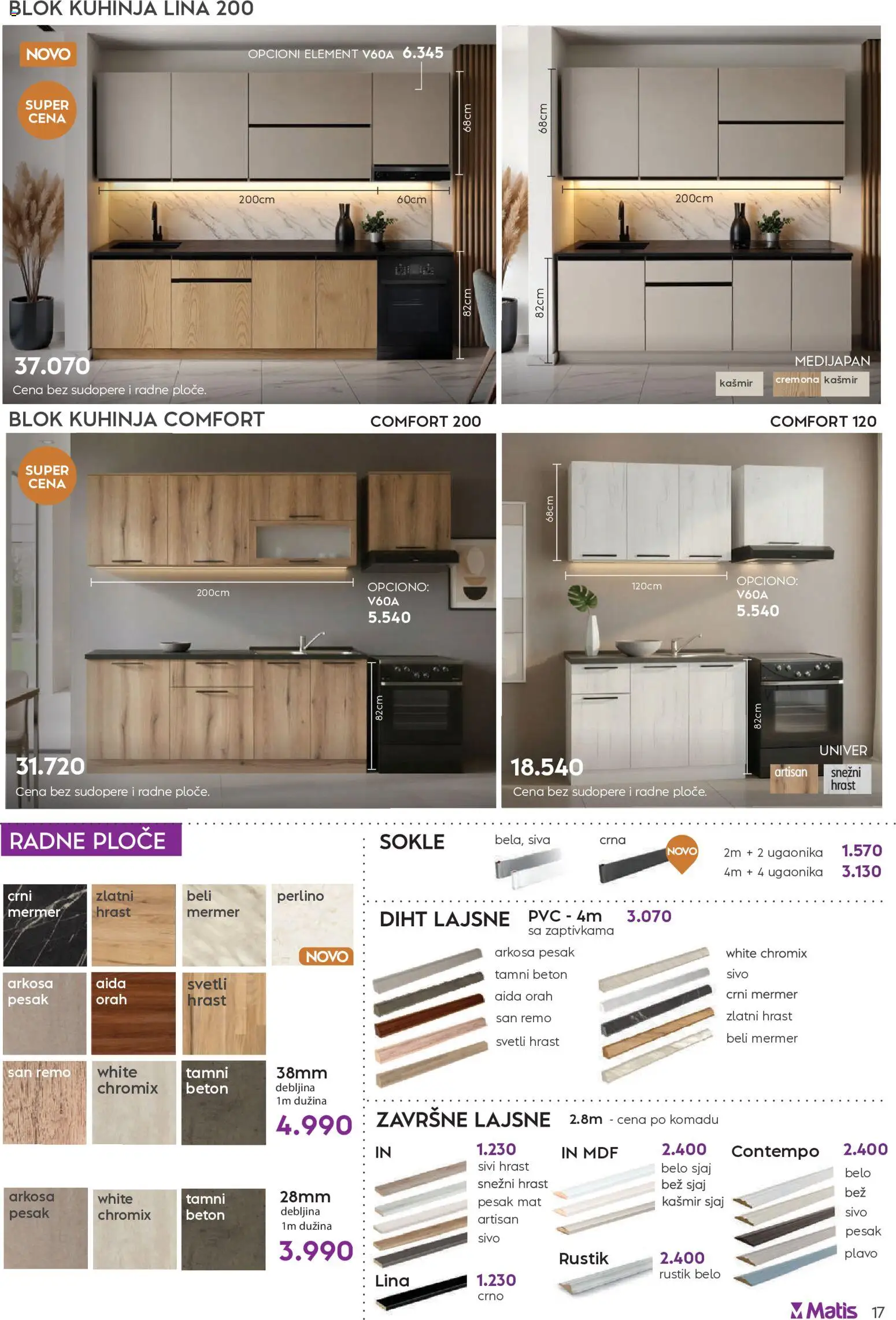Matis katalog - važi od 01.05.2026 | Strana: 17 | Proizvode: Kuhinja, Orah