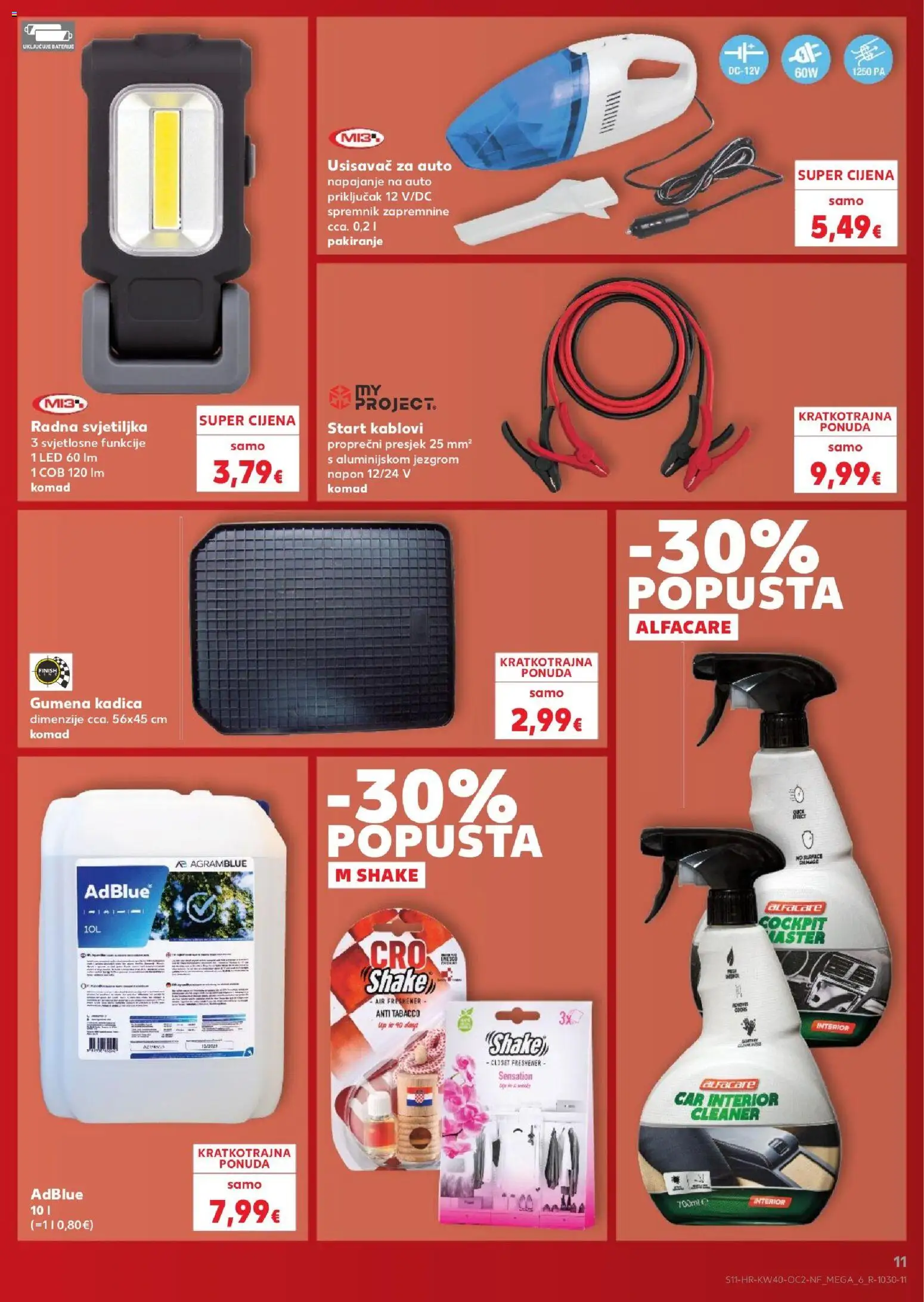 Kaufland katalog | vrijedi od 30.09.2026 | Stranica: 11 | Proizvodi: Usisavač, Svjetiljka, Baterije, Led