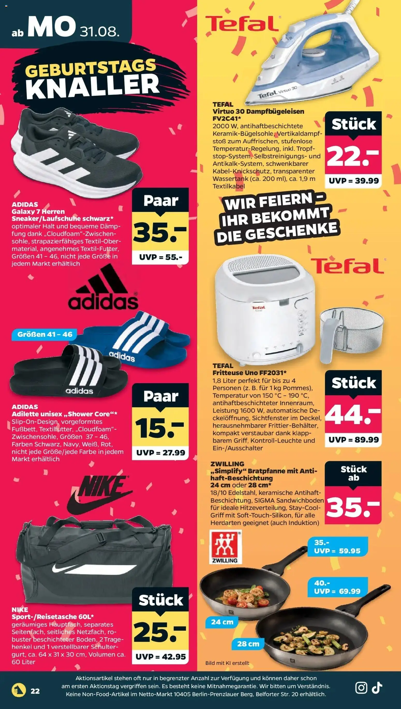 Netto Aktueller Prospekt – gültig ab 30.08.2026 | Seite: 24 | Produkte: Schulter, Fritteuse