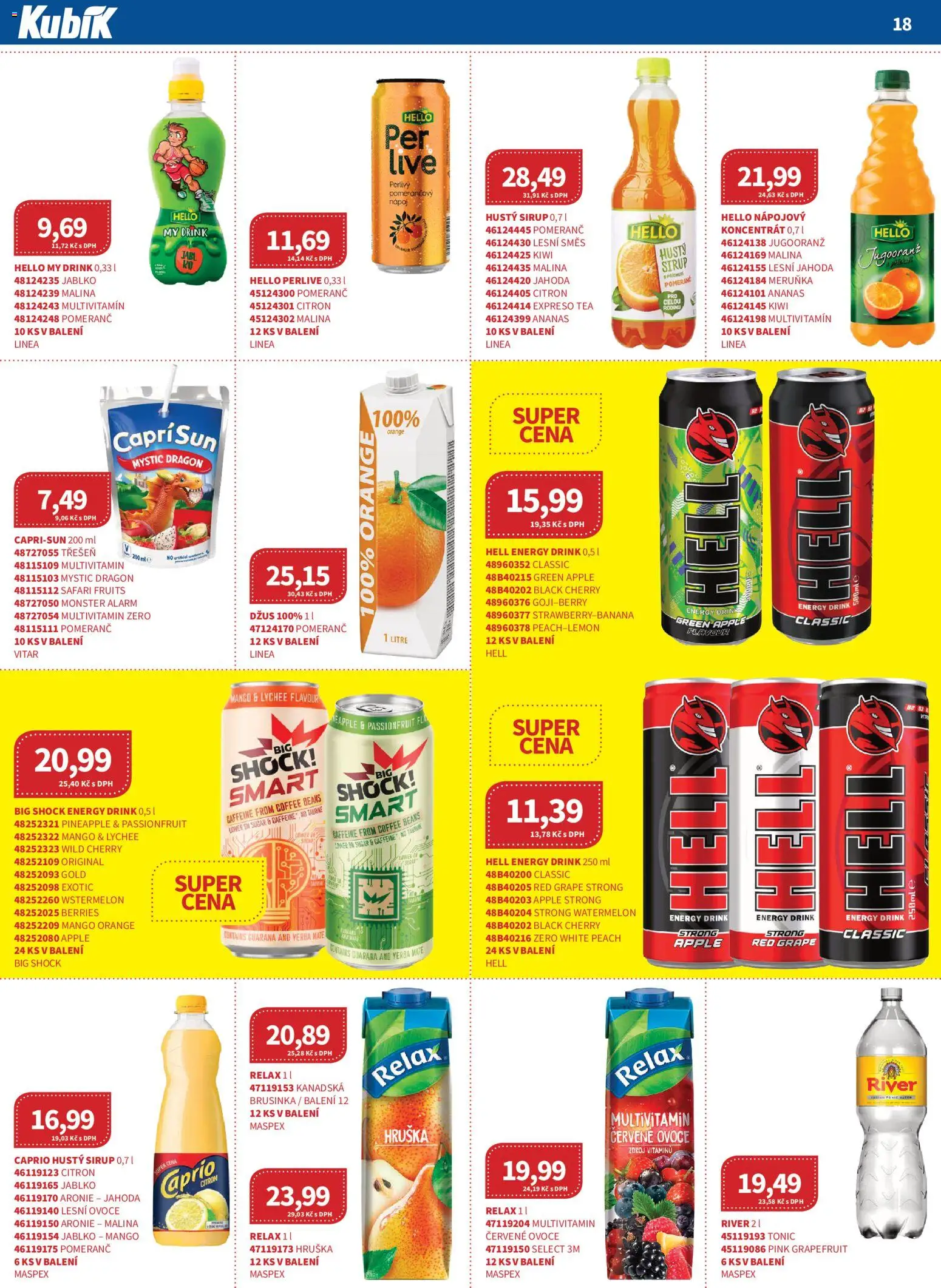 Kubík leták - Velkoobchod 07/2026 od 01.07.2026 | Strana: 18 | Produkty: Ovoce, Džus, Citron, Energy drink