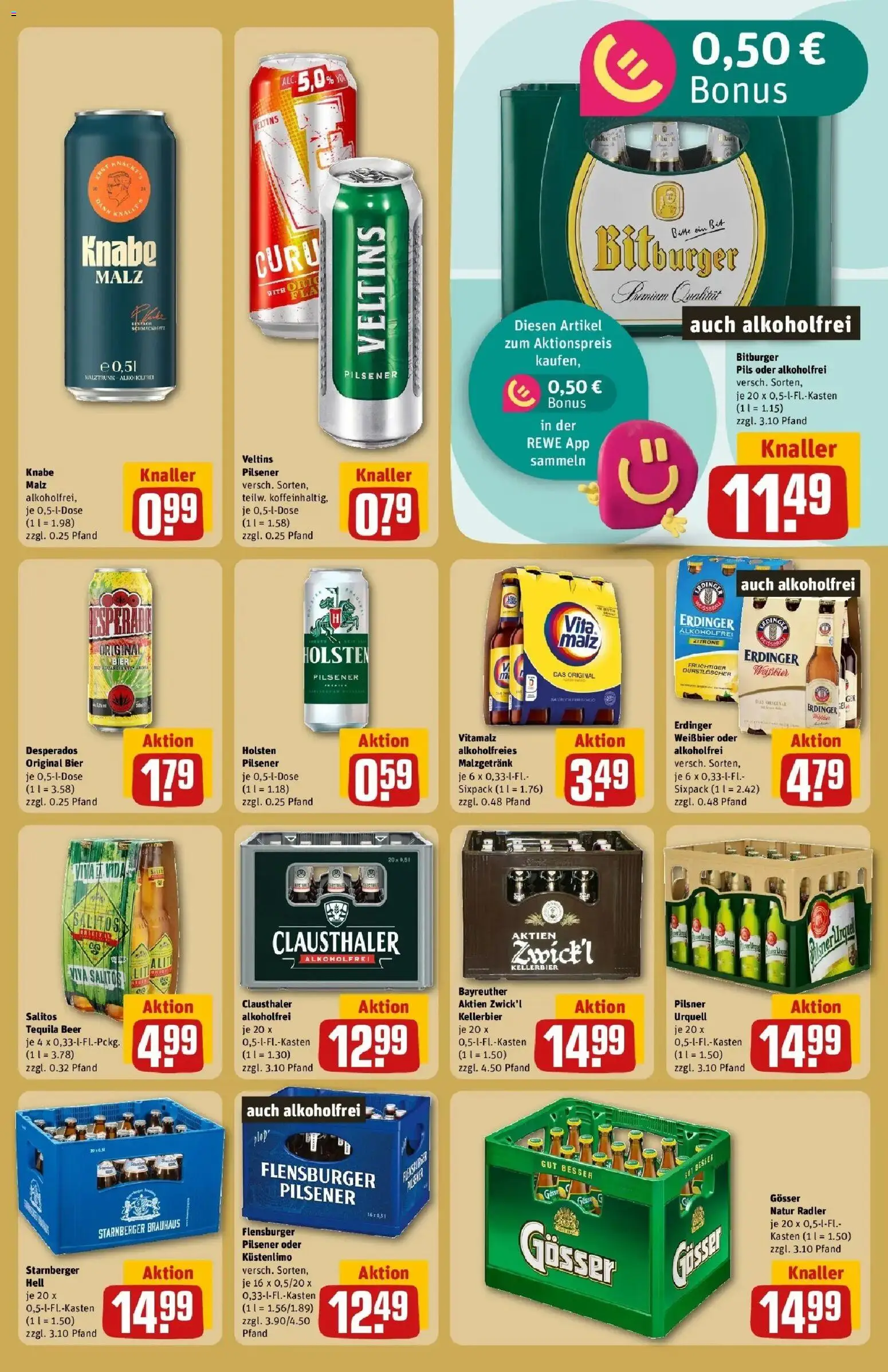 REWE Prospekt ab 05.10.2026 zum Blättern » Angebote | Seite: 23 | Produkte: Erdinger, Bier, Flensburger, Veltins
