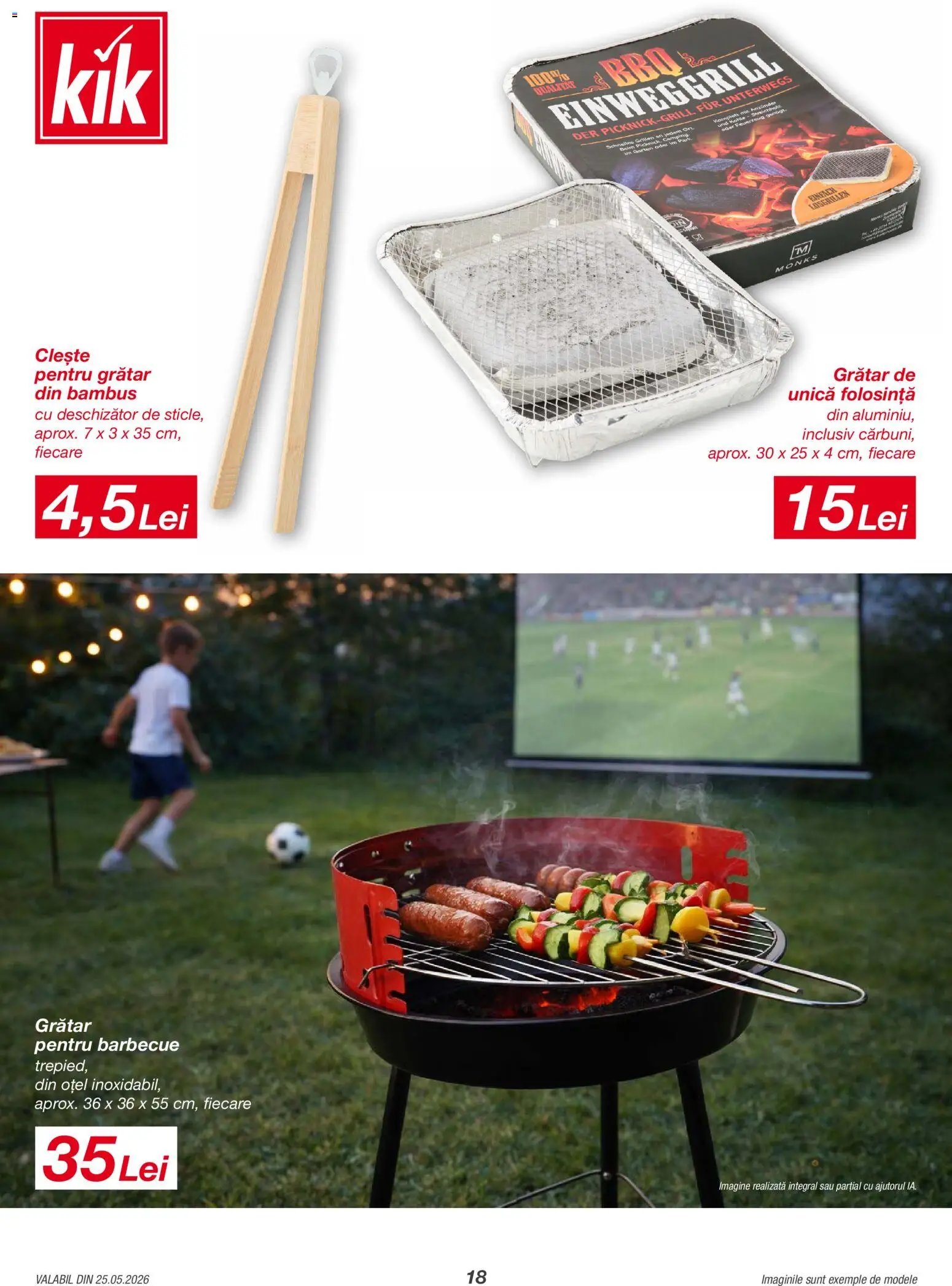 Noul catalog Kik – valabil de la 25.05.2026 | Pagină: 18 | Produse: Clește, Grătar