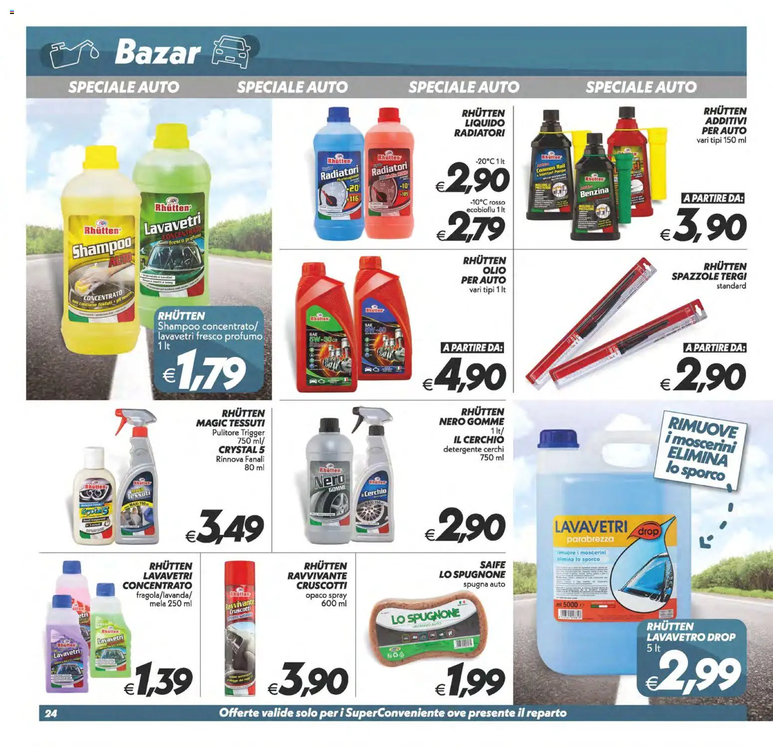 Volantino SuperConveniente del 22/09/2026 | Pagina: 24 | Prodotti: Spugna, Shampoo, Detergente, Profumo