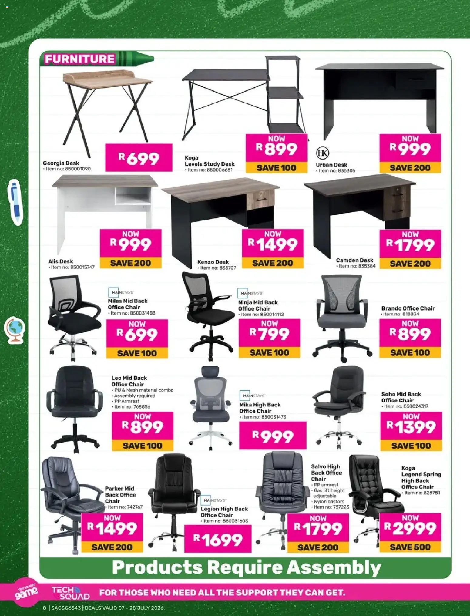 Game - Catalogue Back To School 2026 valid from 07/07/2026 | Page: 8 | Products: Chair, Game