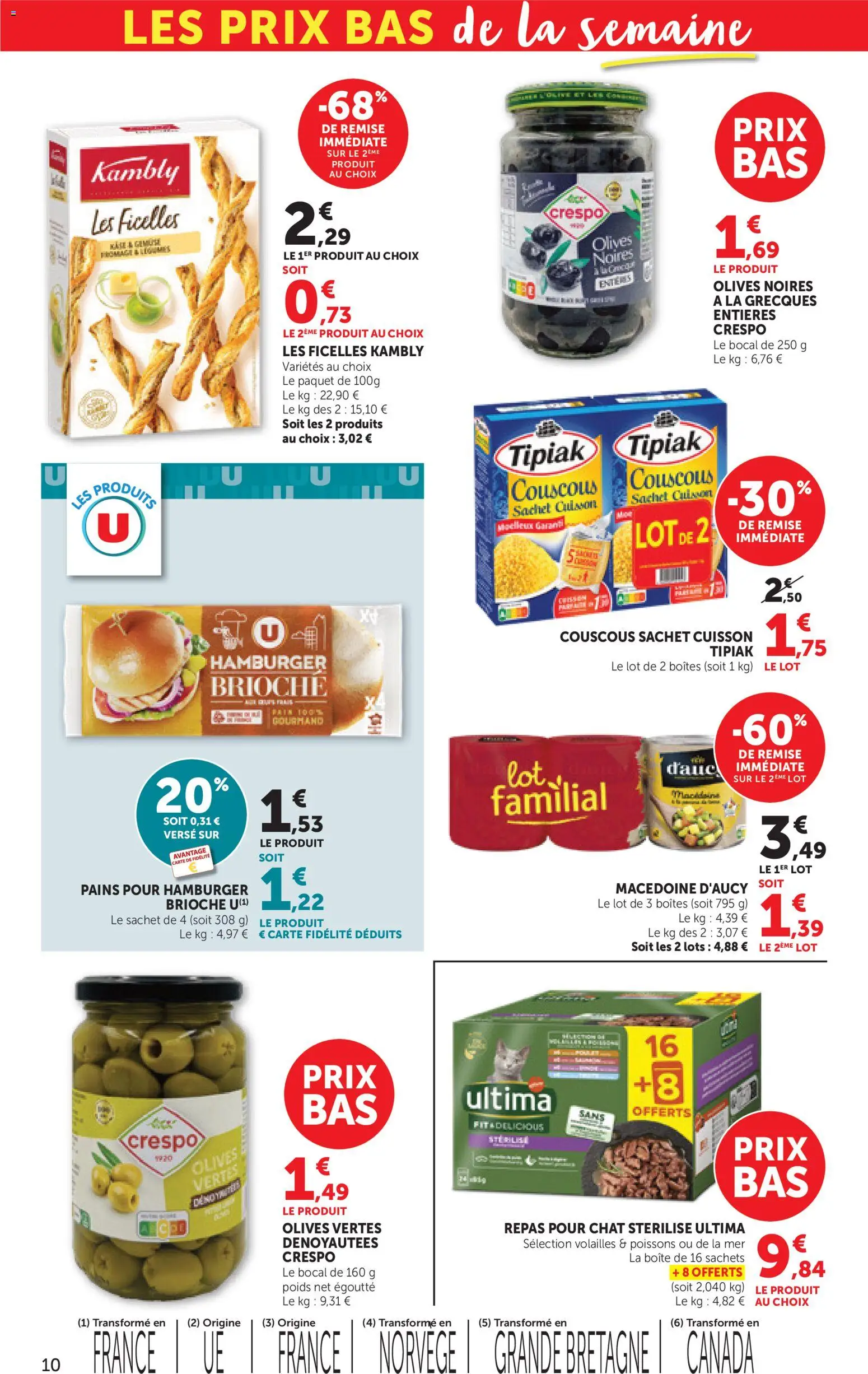 {H1} | Page: 10 | Produits: Olives, Poids, Couscous