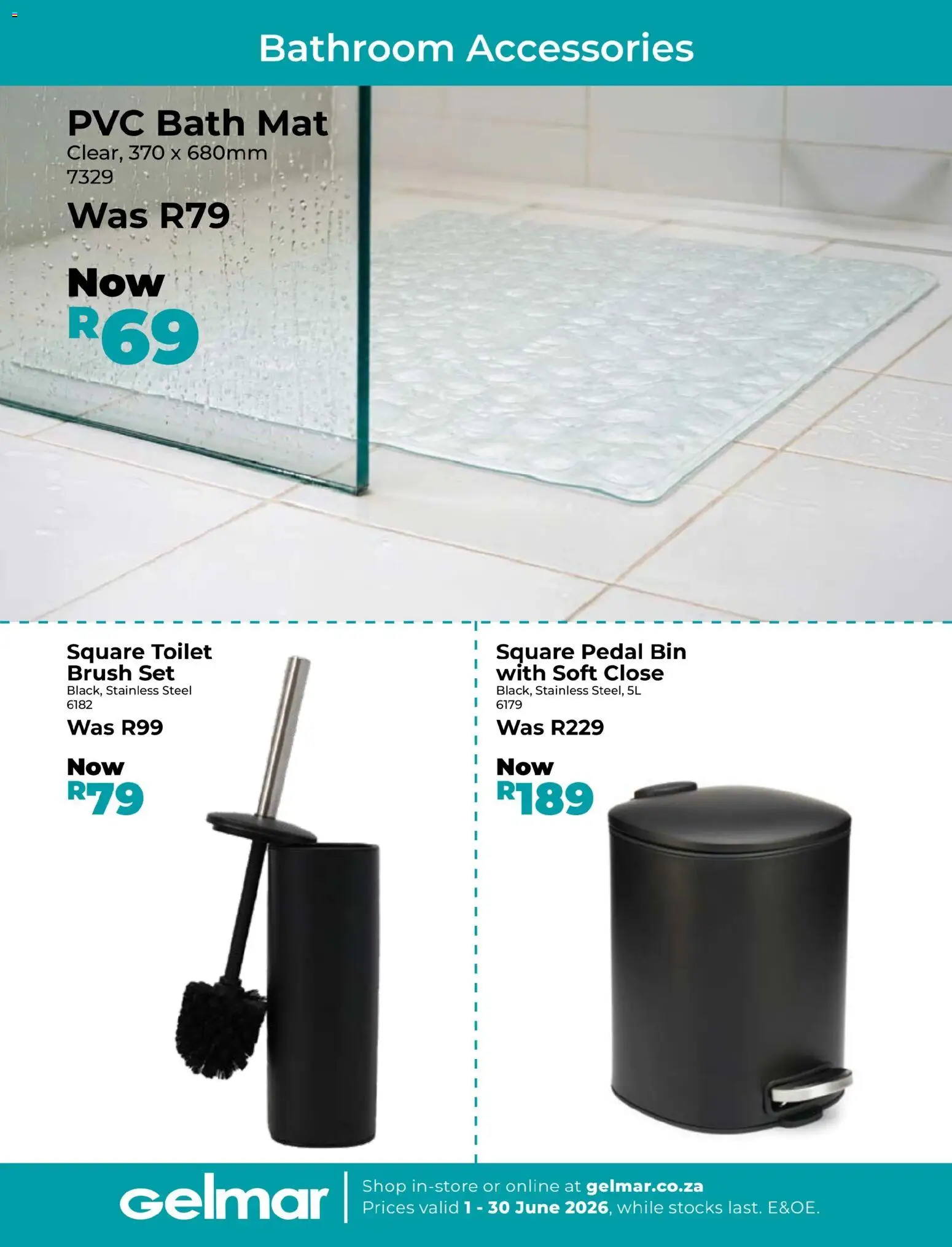 New Gelmar catalogue – valid from 01.06.2026 | Page: 8 | Products: Toilet, Bath, Brush