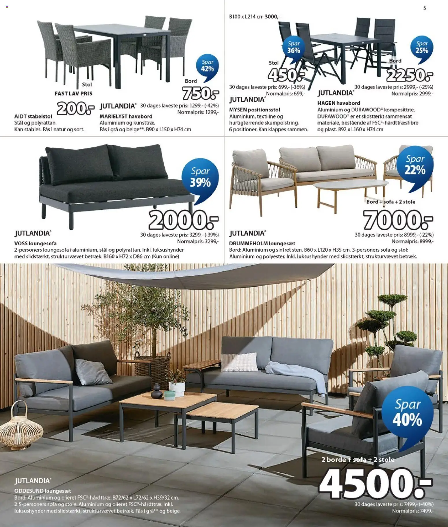 JYSK tilbudsavis – gyldig fra 06/07/2026 | Side: 5 | Produkter: Sofa, Bord, Stol, Loungesæt