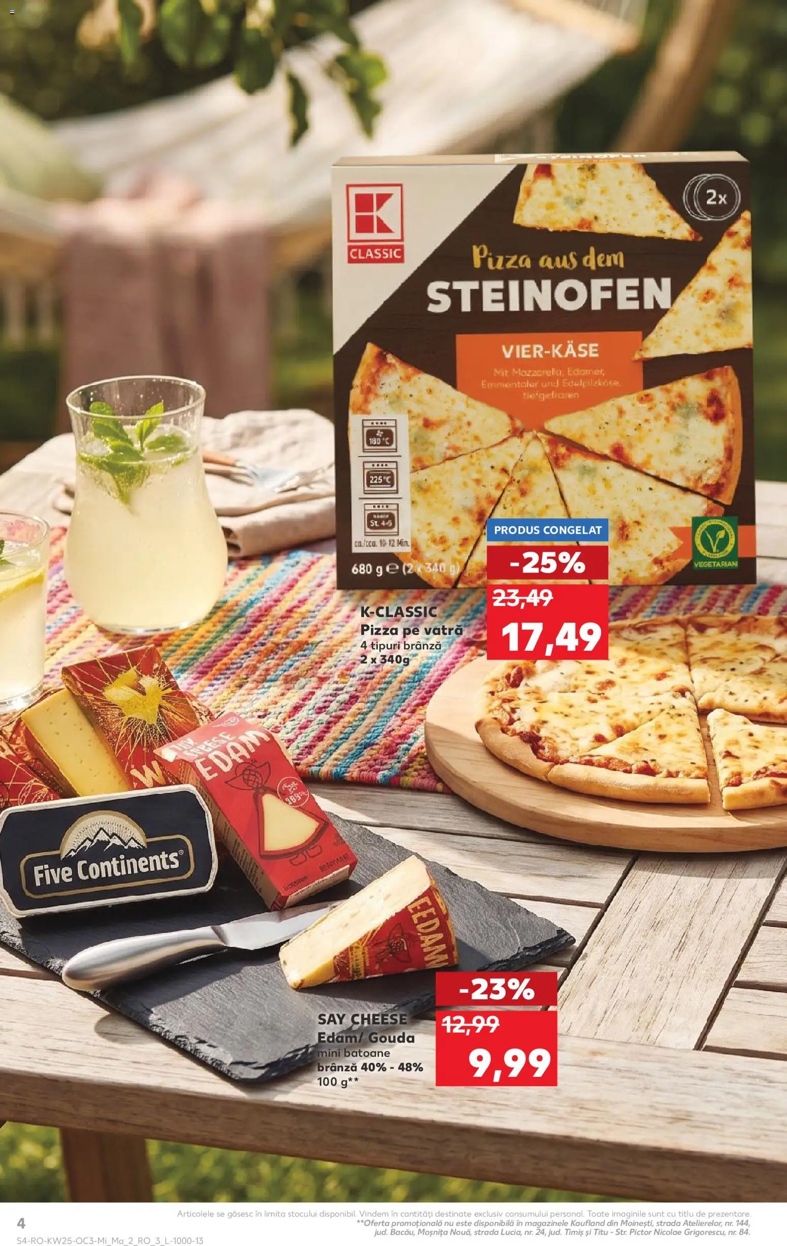 Noul catalog Kaufland – valabil de la 17.06.2026 | Pagină: 4 | Produse: Brânză, Pizza, Gouda